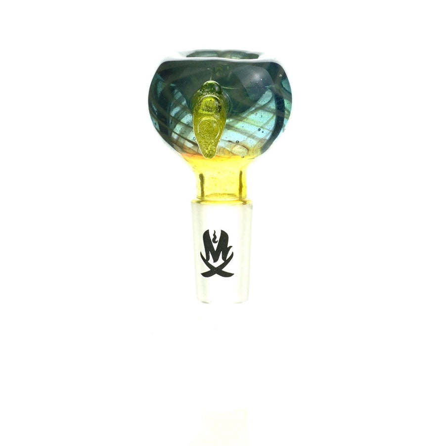 Mathematix Reversal Bowl w/ Colored Hook 106 - 14mm Glass Bowl