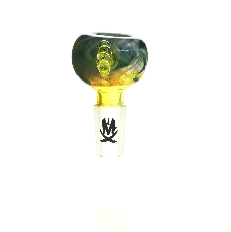 Mathematix Reversal Bowl w/ Colored Hook 108 - 14mm Glass Bowl