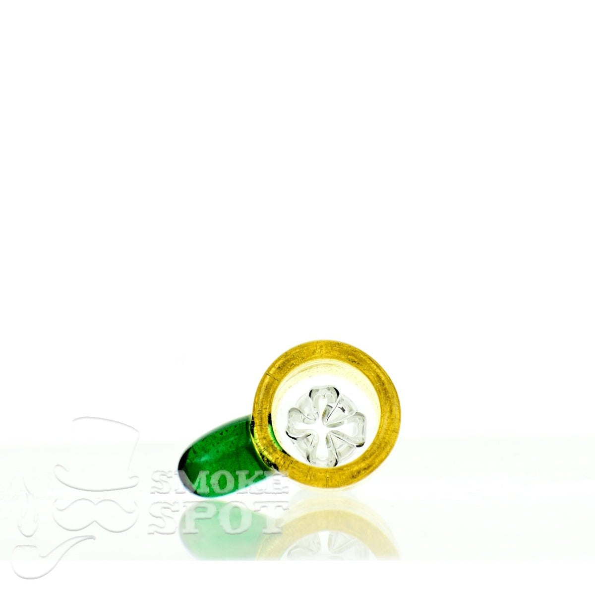Close-up of Mathematix Serum Tea Cup Bowl 14 mm Green glass accessory