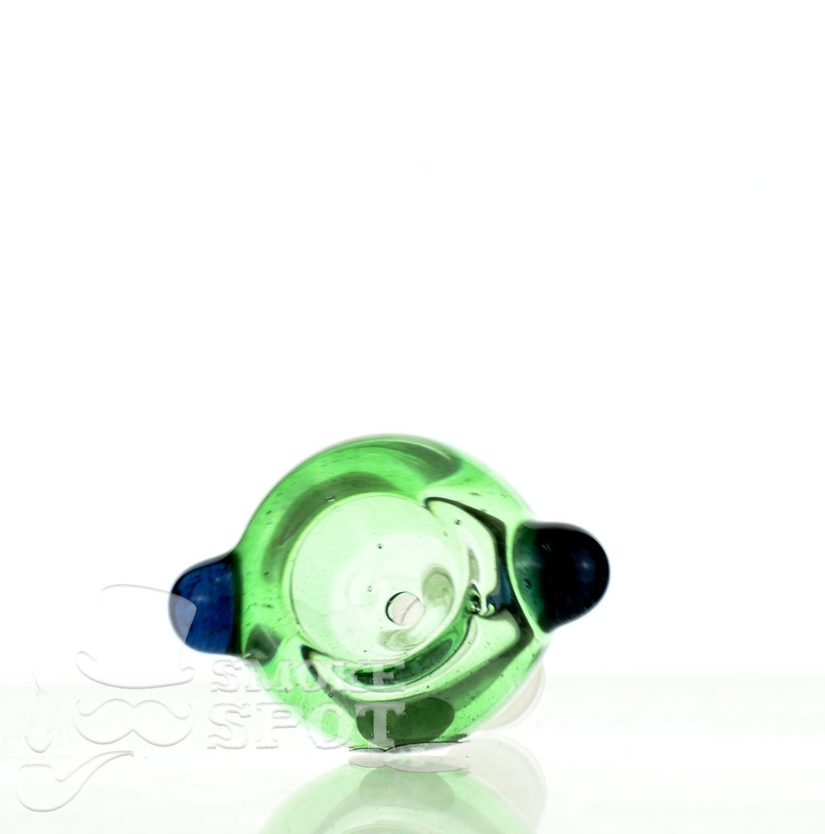 Side View of Mathematix Slyme Colors Two Dots 105 Glass Bowl - Smoke Spot
