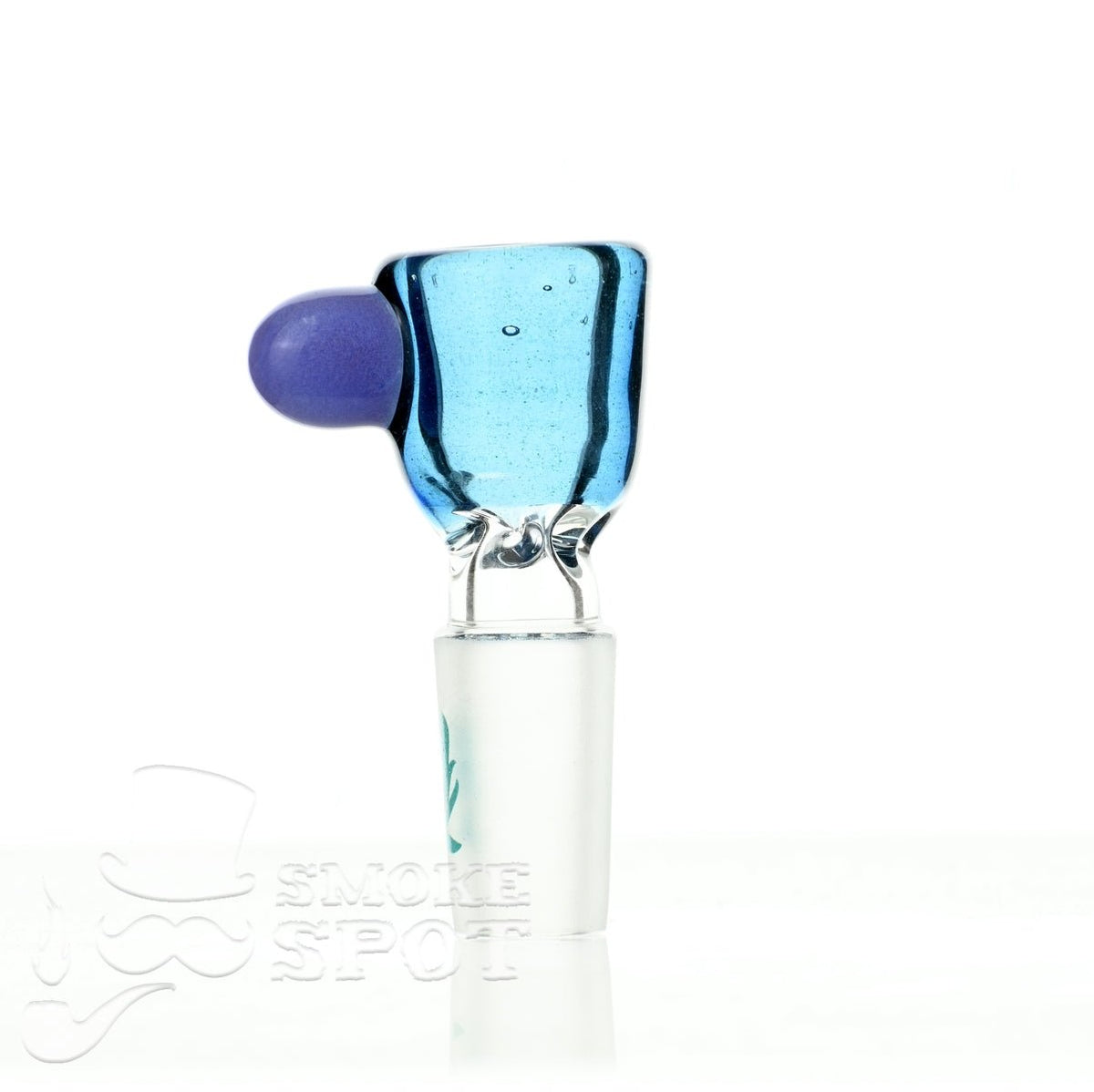 Side view of Mathematix Tea Cup Colored Handle 14 mm Glass Bowl