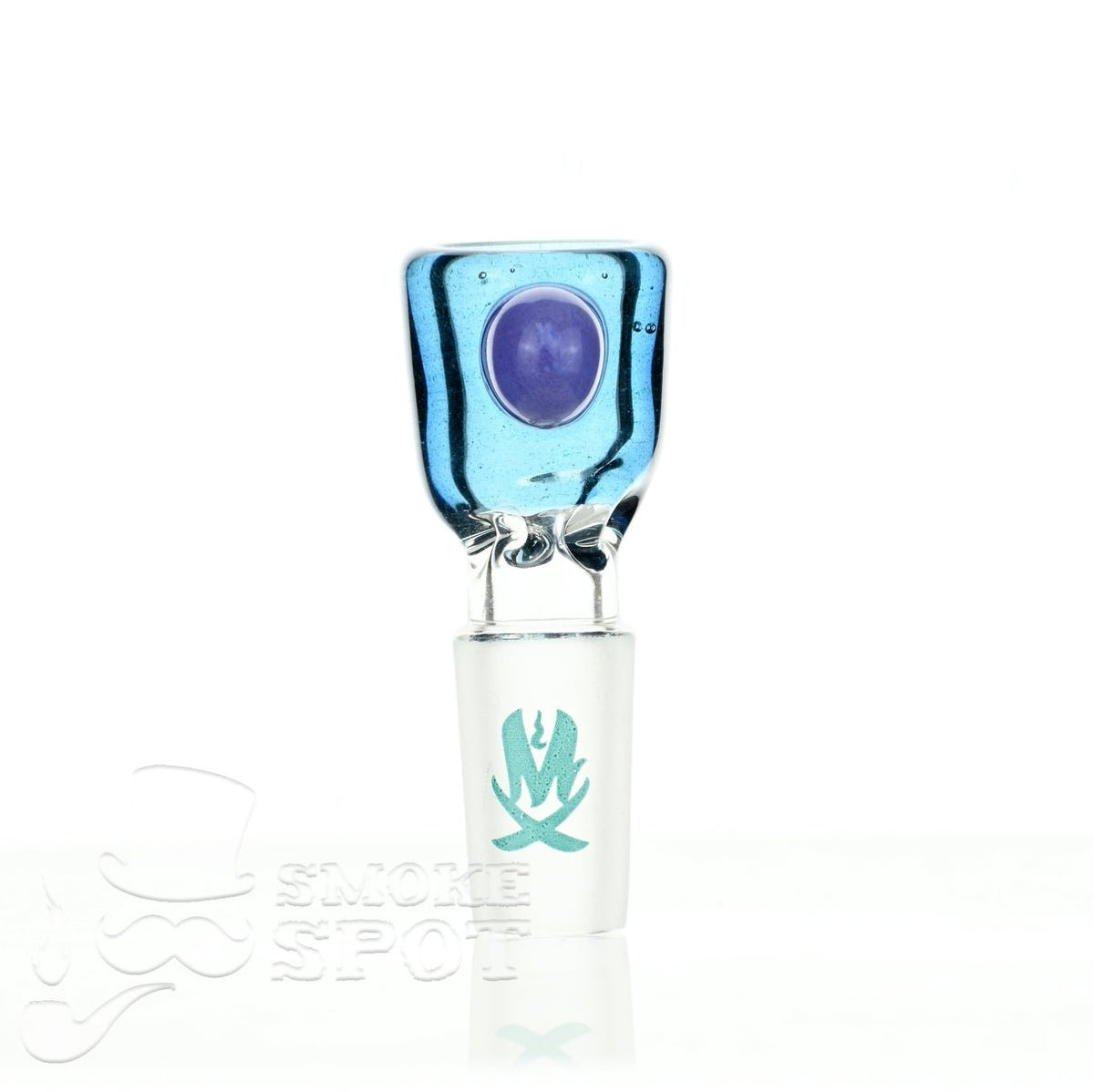 Mathematix Tea Cup Colored Handle 14 mm Glass Bowl - Premium Glass Accessory