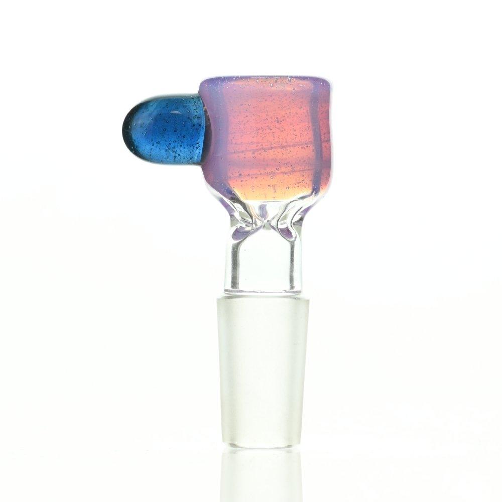 Mathematix Teacup Bowl Milky Pink 14mm Glass Accessory with Ice Pinch