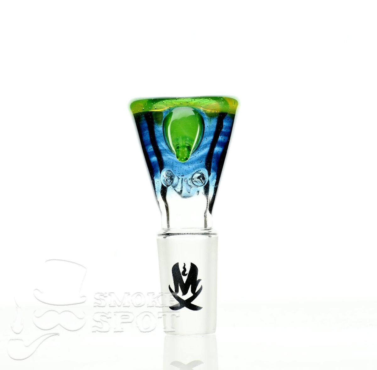 Mathematix Tri Color Funnel Ice Pinch 14 mm premium glass accessory for cooling smoke - Smoke Spot Glass