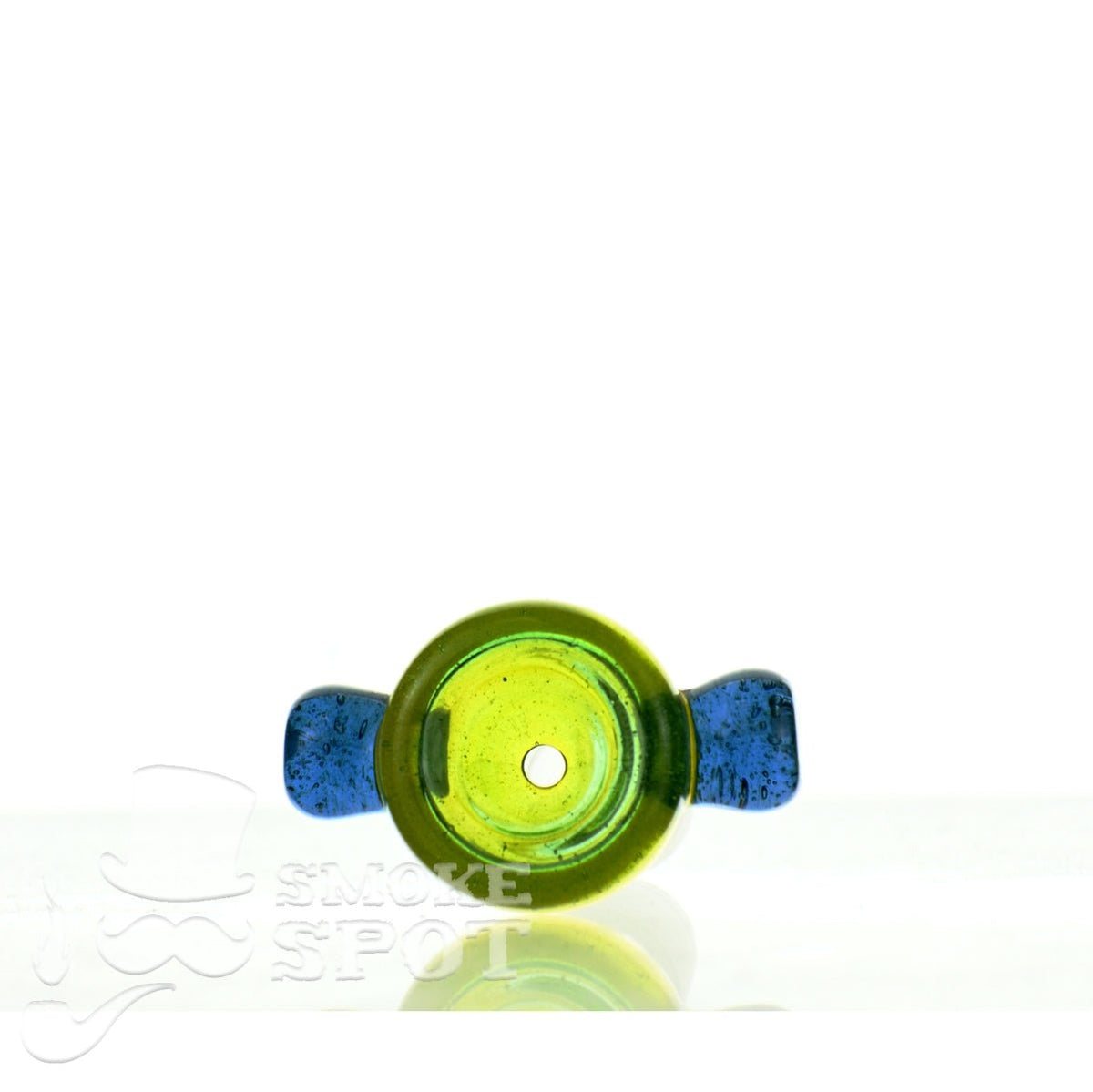 Side view of Mathematix tri color thick funnel 14 mm bowl - Smoke Spot Smoke Shop