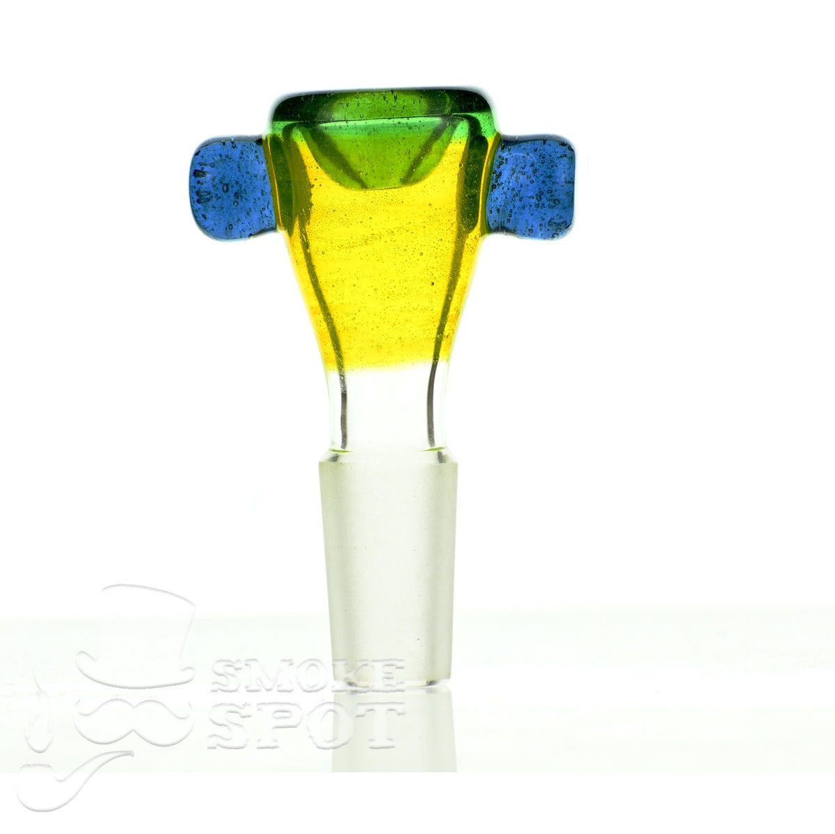Mathematix tri color thick funnel 14 mm glass bowl for dry herb slides
