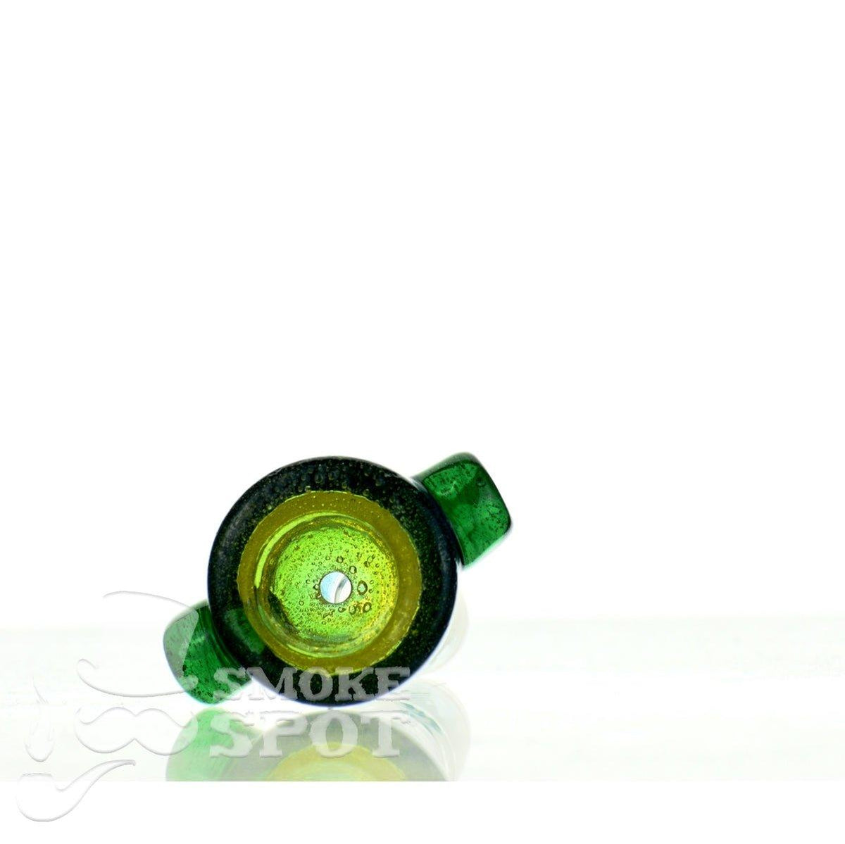 Side view of Mathematix tri color thick funnel 14 mm bowl 109