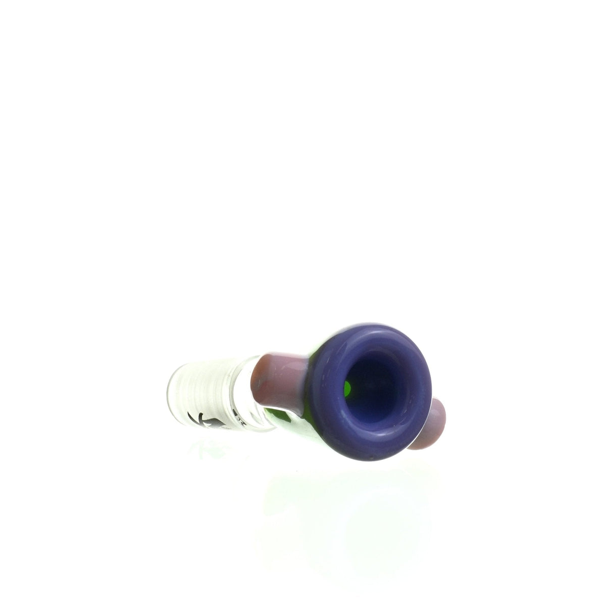 Side view of Mathematix Tri Color Thick Funnel 16mm Glass Bowl - Durable and Stylish