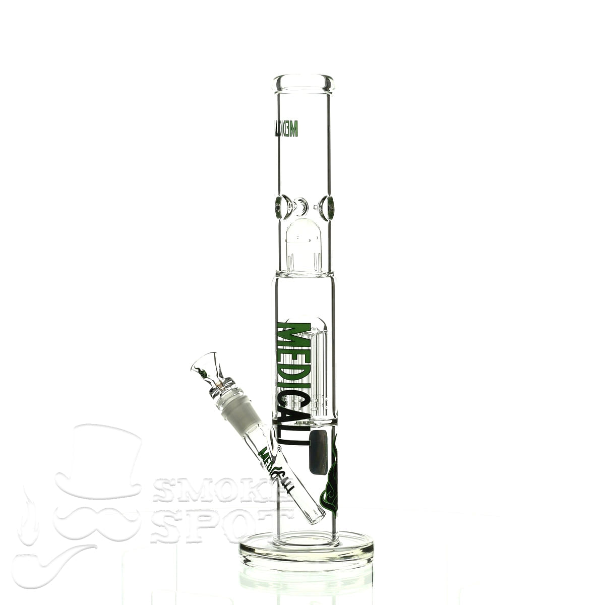 Medicali glass 14 inch 8 tree straight - Smoke Spot Smoke Shop