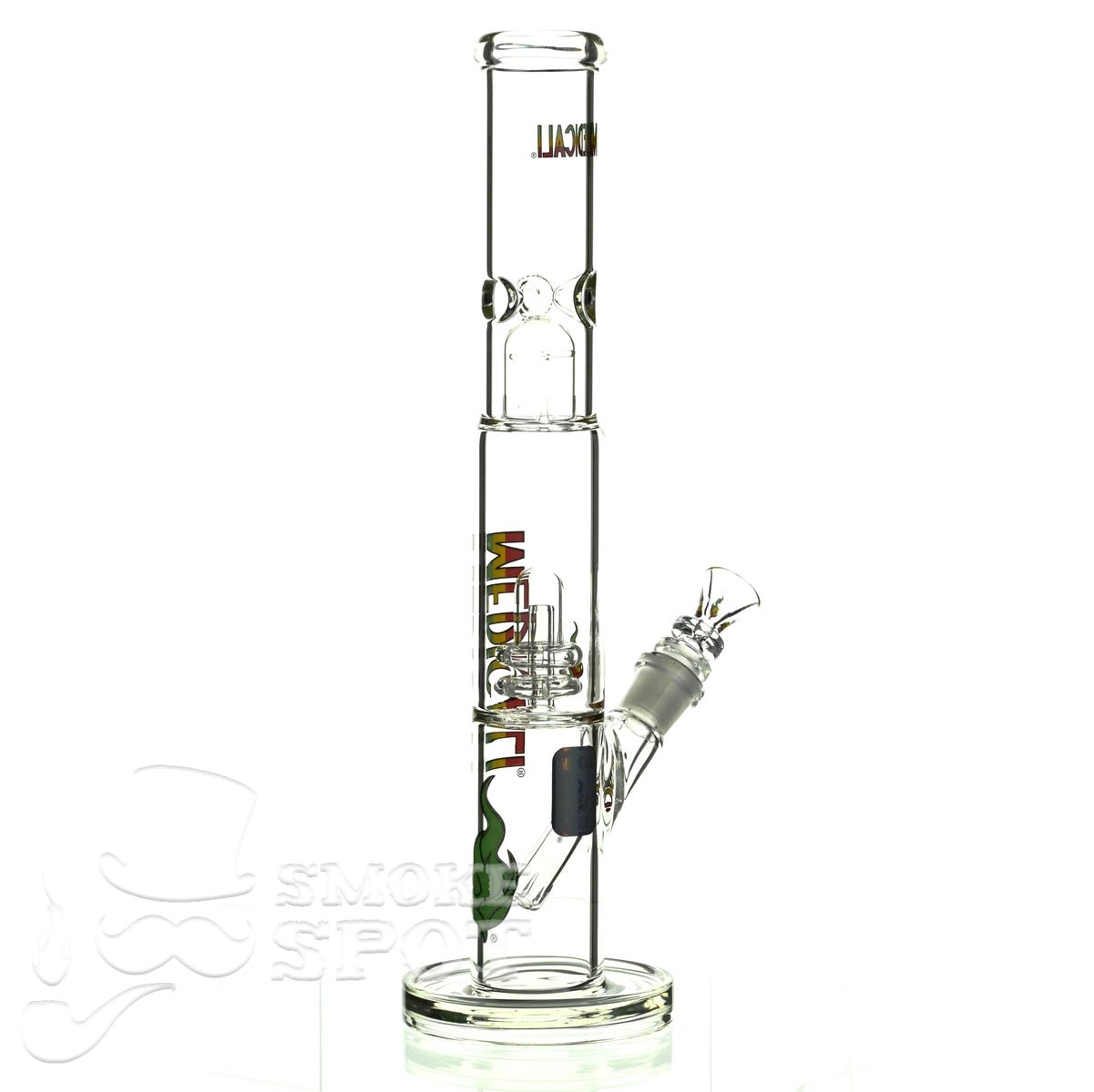 Medicali glass 14 inch showerhead straight - Smoke Spot Smoke Shop