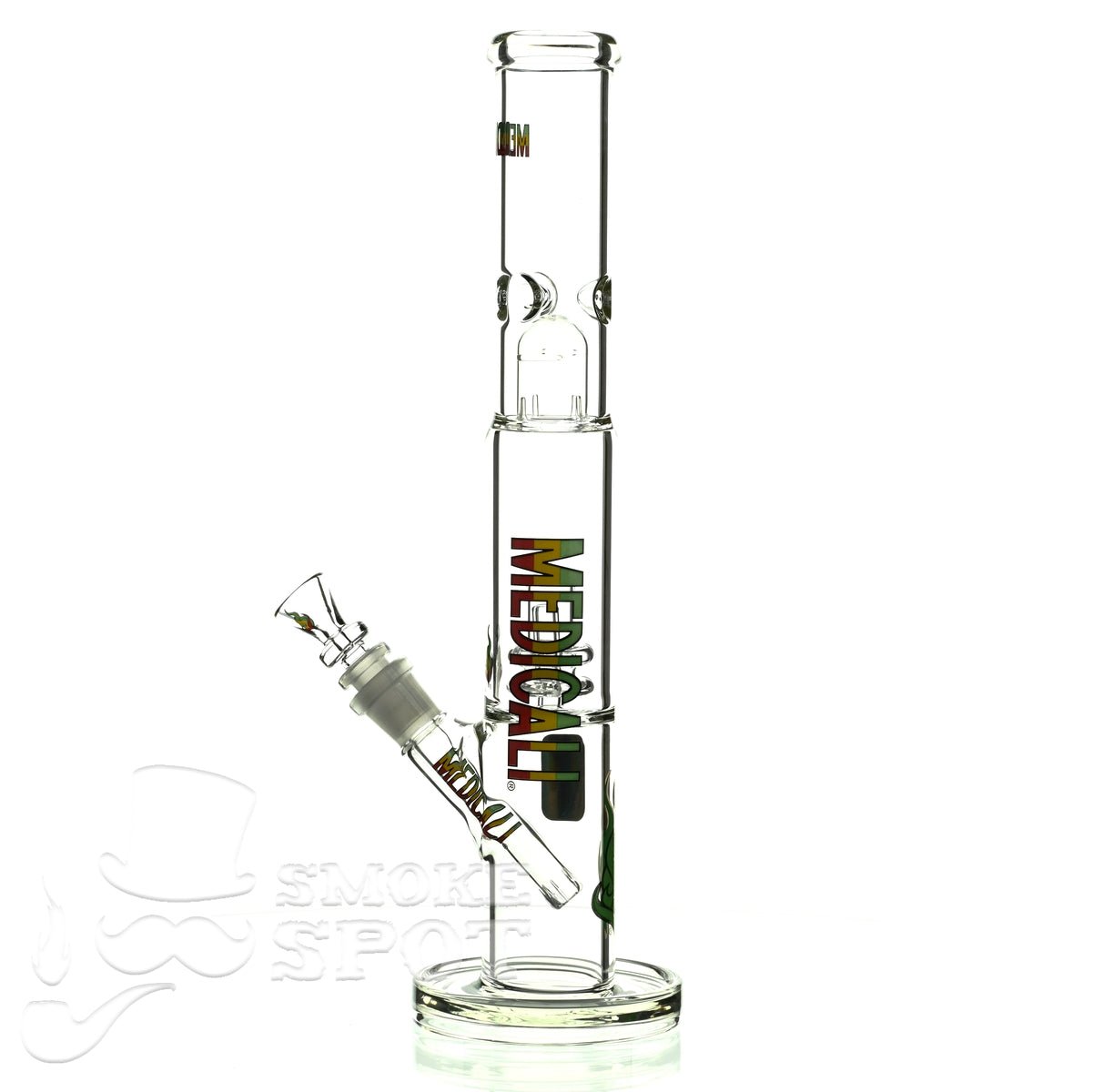 Medicali glass 14 inch showerhead straight - Smoke Spot Smoke Shop