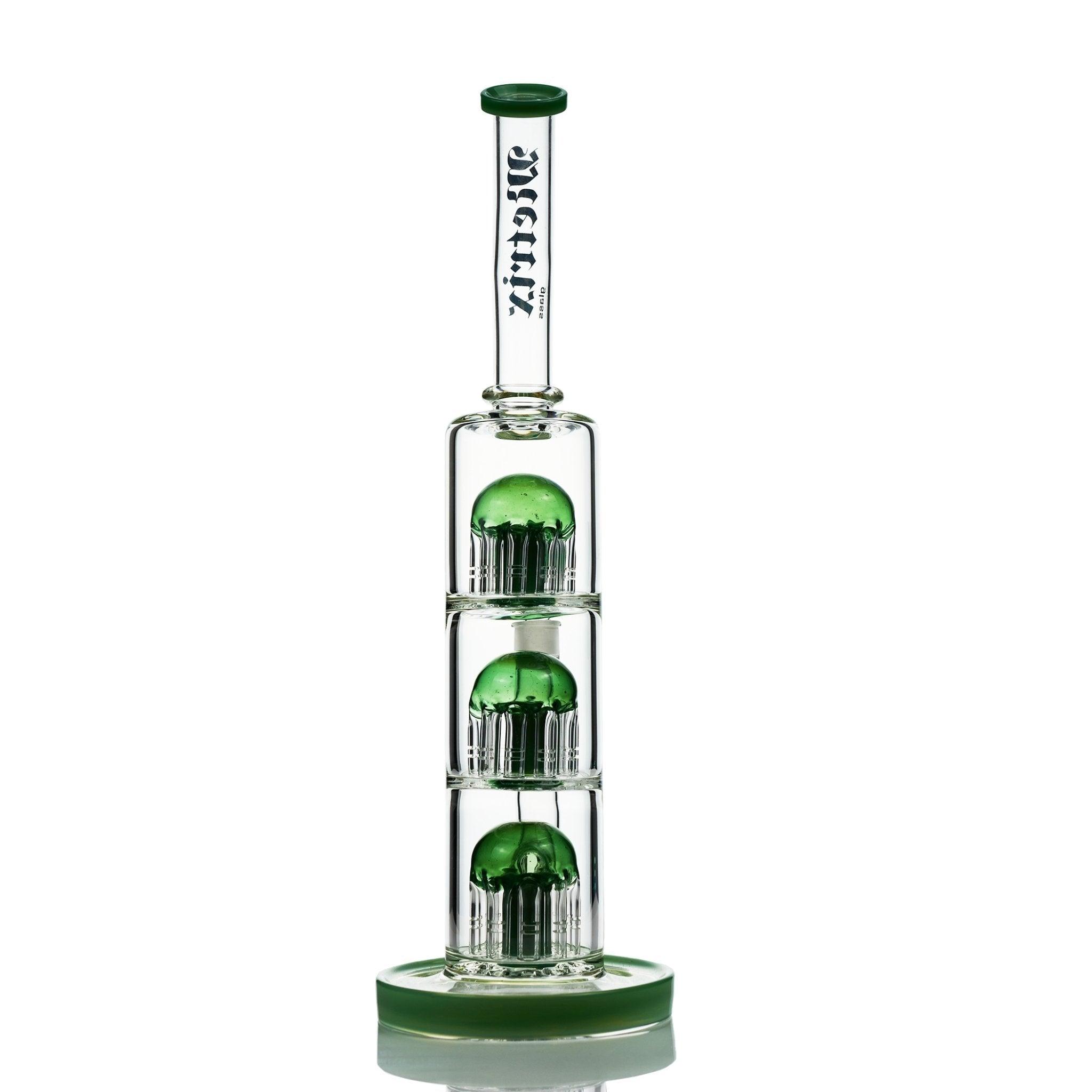 Metrix Glass Green 3 perculators 10 arm legs - Smoke Spot Smoke Shop