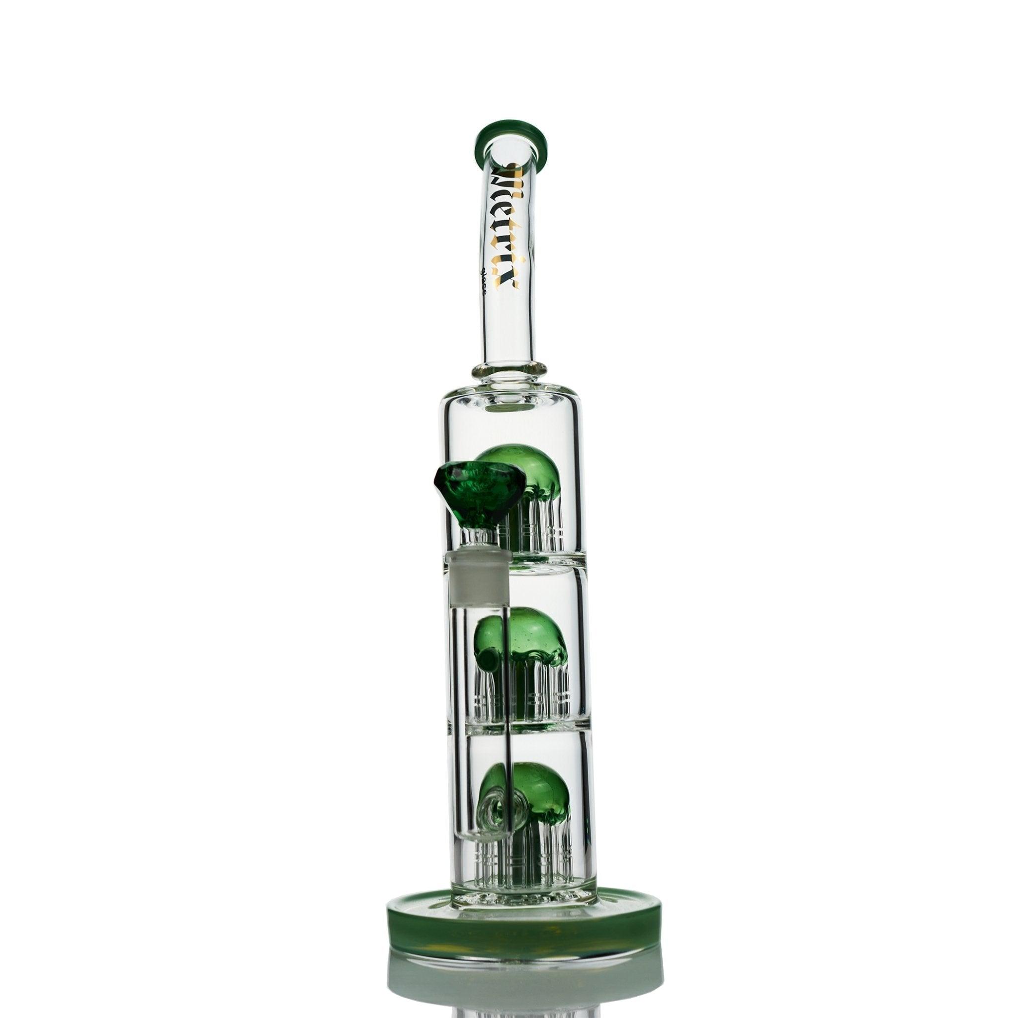 Metrix Glass Green 3 perculators 10 arm legs - Smoke Spot Smoke Shop