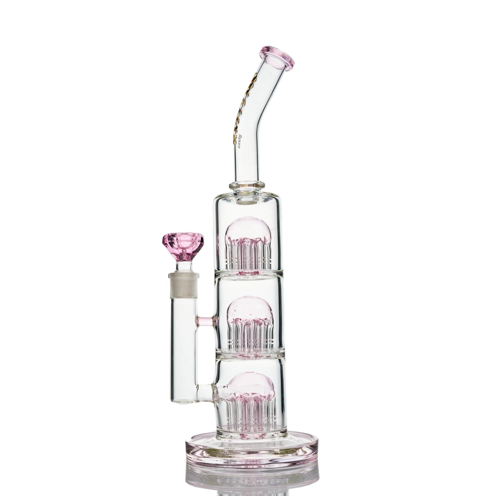 Metrix Glass Pink 3 perculators 10 arm legs - Smoke Spot Smoke Shop