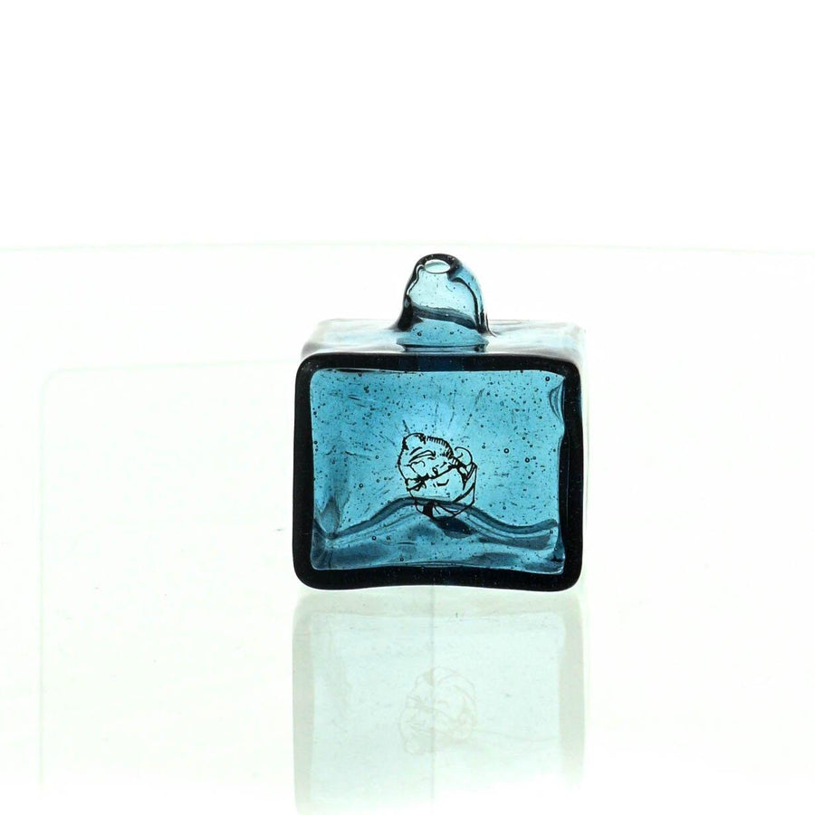 Mike G Glass Bubble Cap Atomic Blue Stardust UV Active