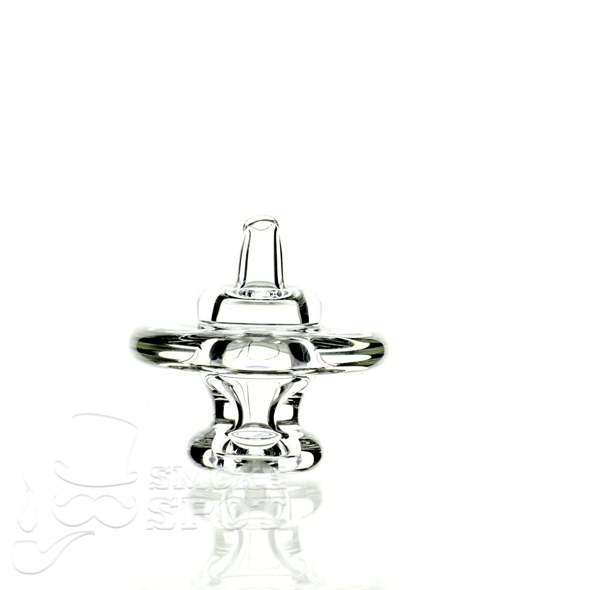 Close-up of Naples Large Directional Carb Cap Clear showing quality glass craftsmanship