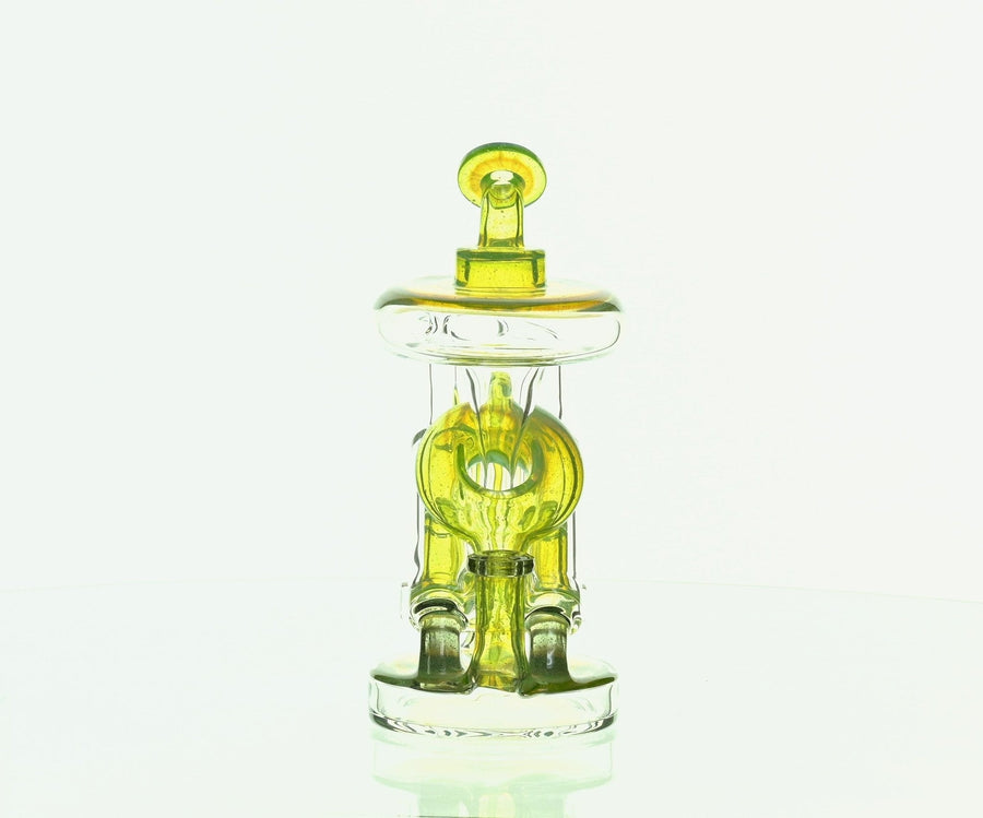 NIB GLASS PARTIAL COLOR PISTON RIG OPAL TIMBER W/POTION (CFL) ACCENT