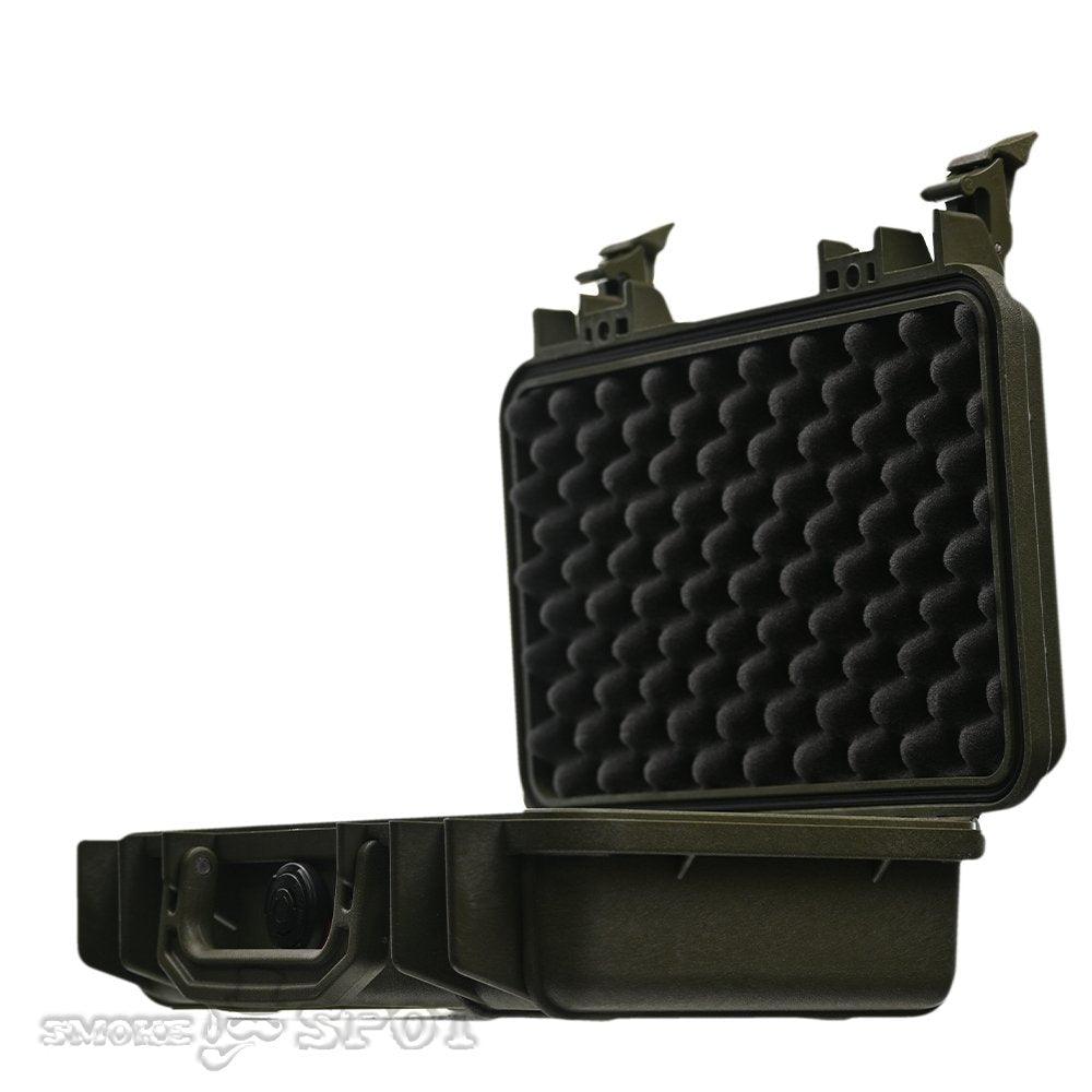 Pelican 1170 OD Green Case Open Showing Pick N Pluck Foam - Smoke Spot Smoke Shop