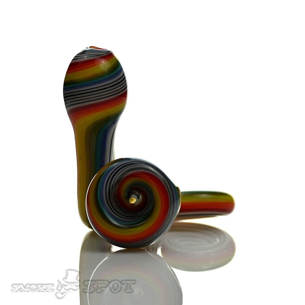 Pobz Swirl spoon multi colors - Smoke Spot Smoke Shop