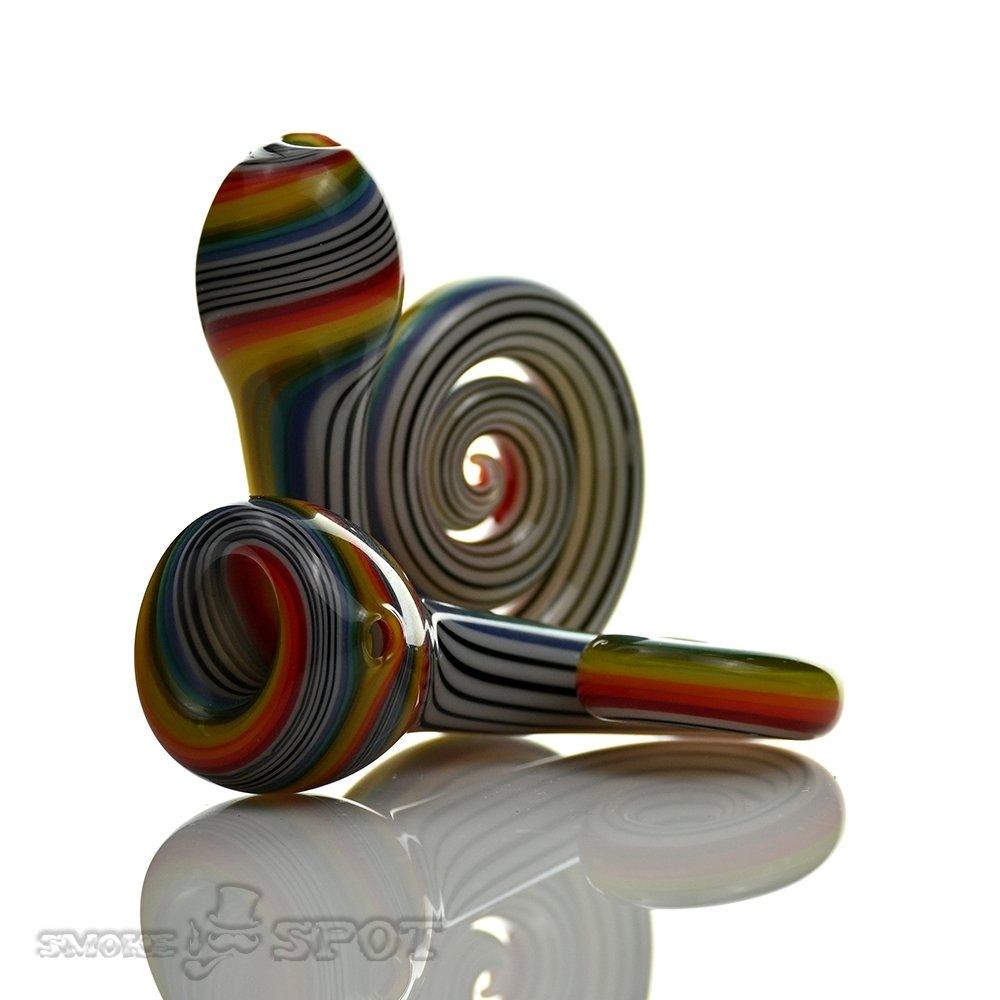Pobz Swirl spoon multi colors - Smoke Spot Smoke Shop