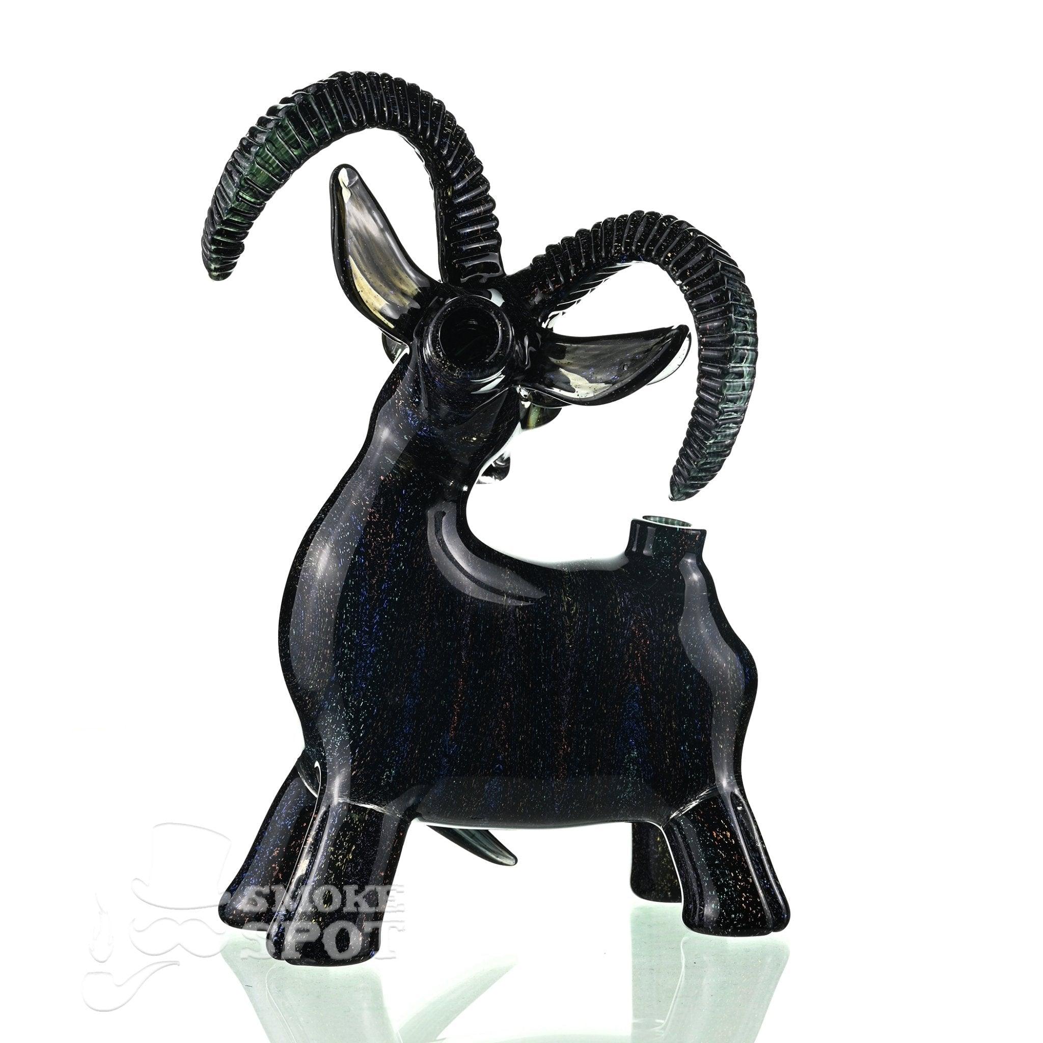 Robertson Glass Full Dichro Goat with signed pelican - Smoke Spot Smoke Shop
