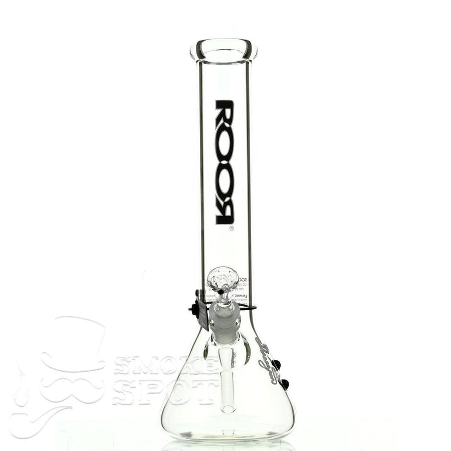 Roor Beaker 14 inch P-D Black & White Glass Bong