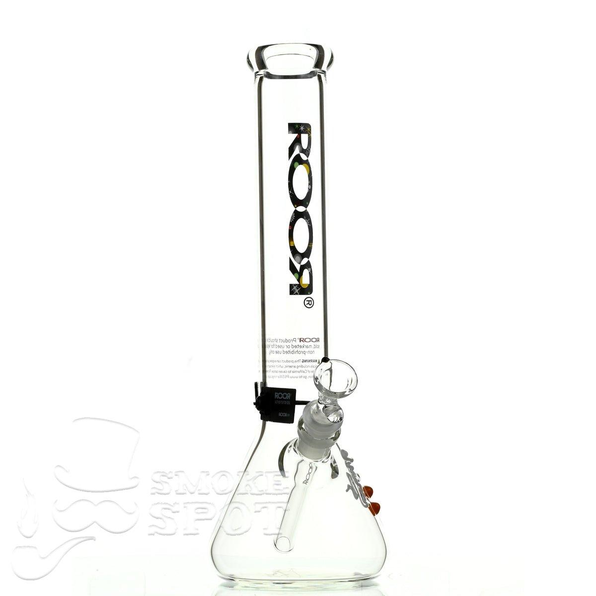 Side view of Roor Beaker 14 inch P-D Galaxy Glass Bong - Smoke Spot