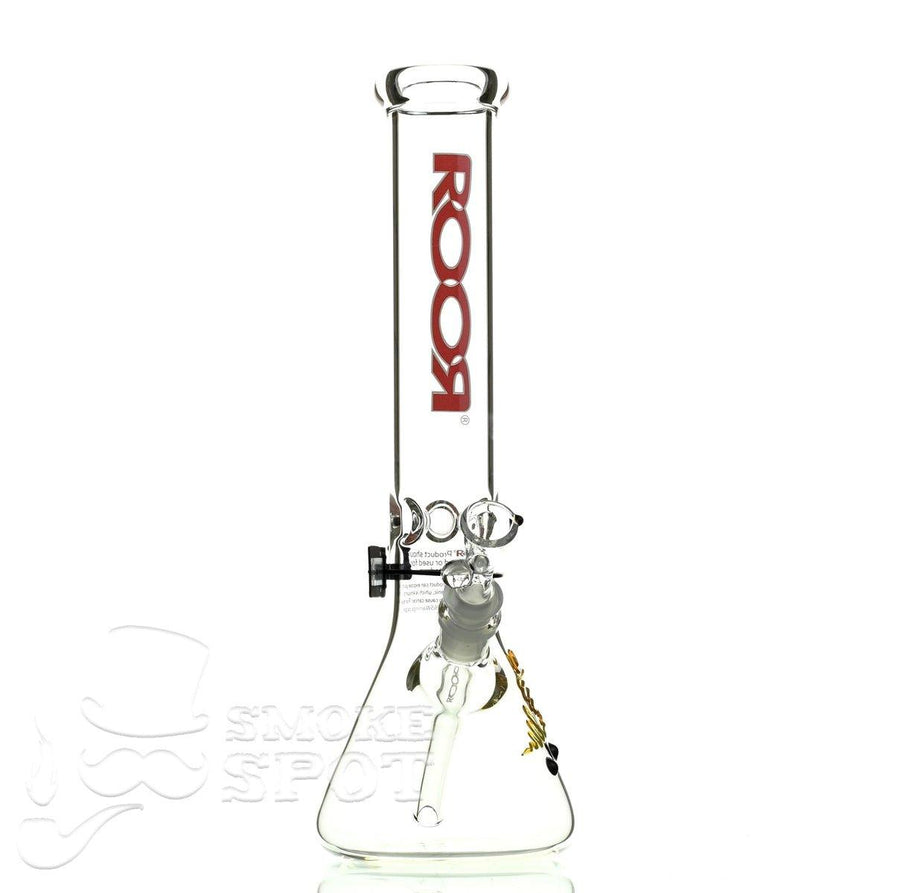 Roor Beaker 14 Inch Red White - Premium Scientific Glass Waterpipe