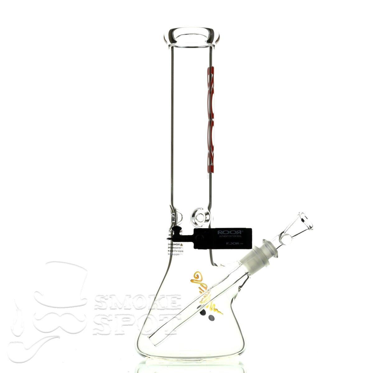 Roor Beaker 14 inch red white - Smoke Spot Smoke Shop