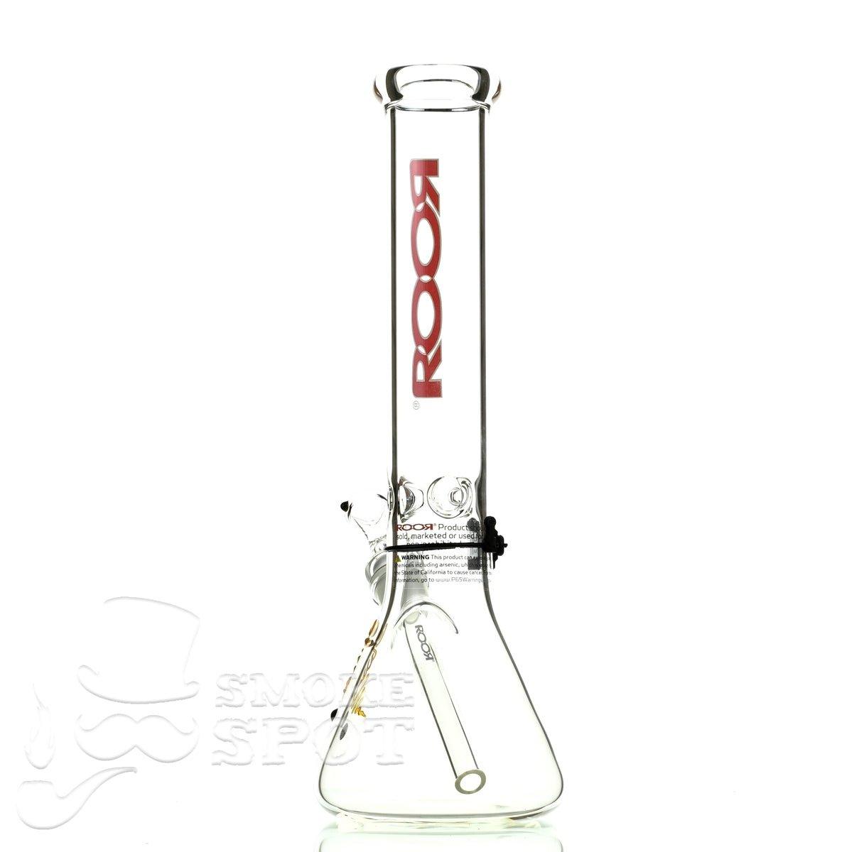 Roor Beaker 14 inch red white - Smoke Spot Smoke Shop