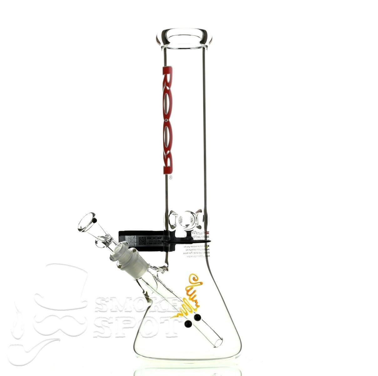 Roor Beaker 14 inch red white - Smoke Spot Smoke Shop