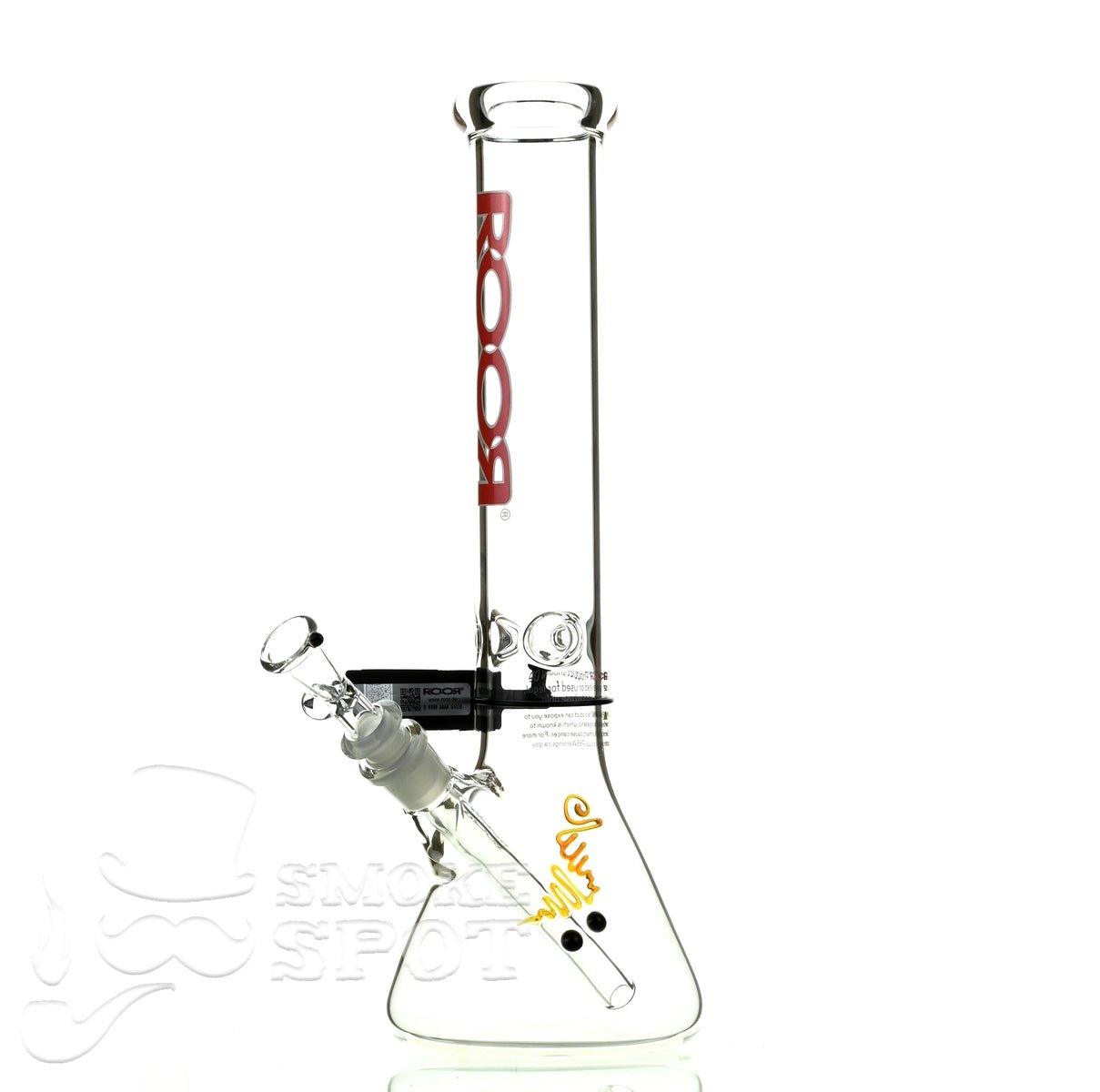 Roor Beaker 14 inch red white - Smoke Spot Smoke Shop