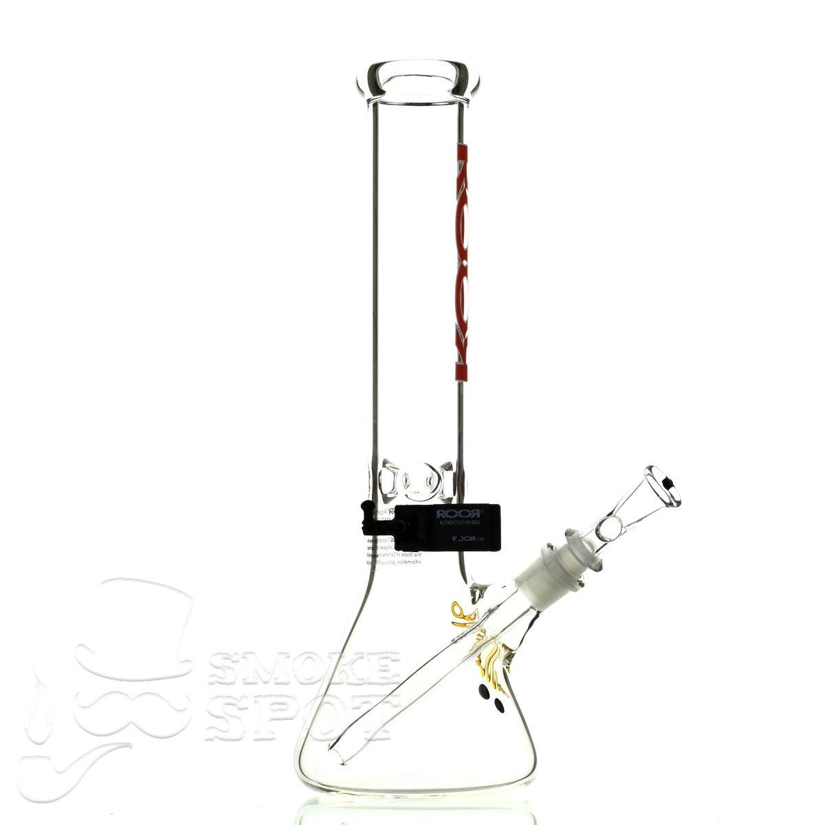 Roor Beaker 14 inch red white - Smoke Spot Smoke Shop