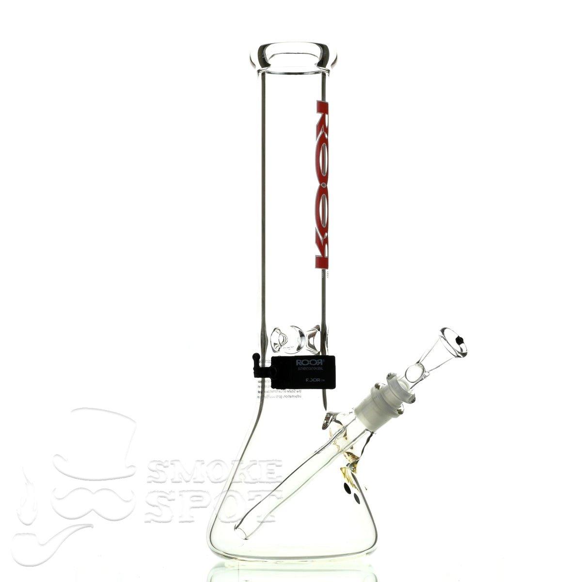 Roor Beaker 14 inch red white - Smoke Spot Smoke Shop