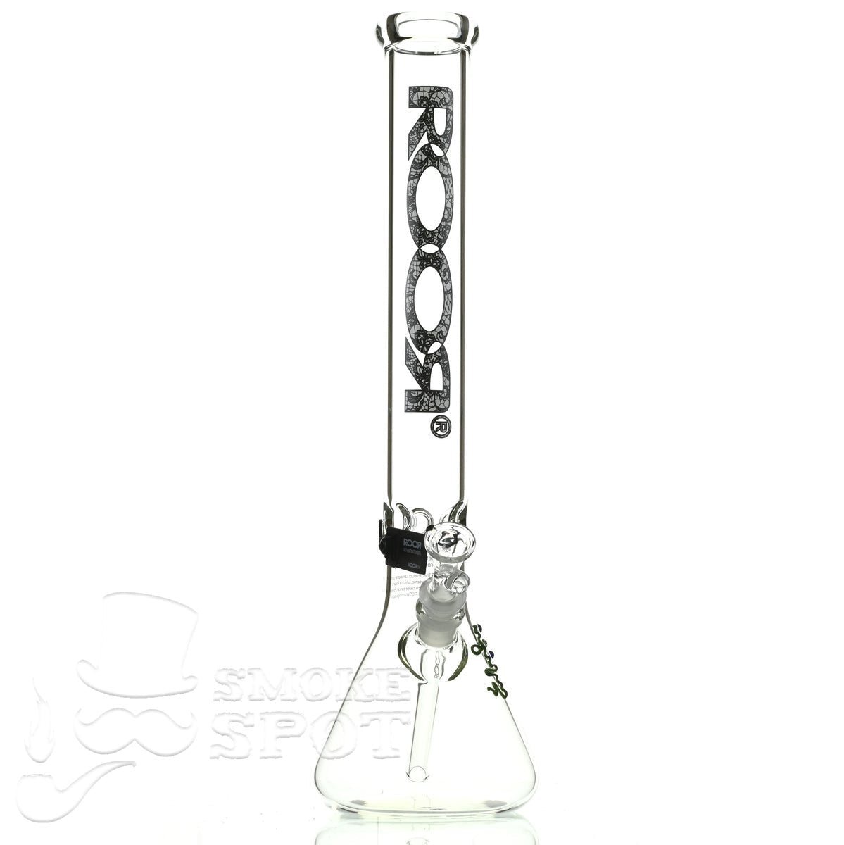 Roor Beaker 18 Inch Lace #2 Premium Scientific Glass Waterpipe with Ice Catcher