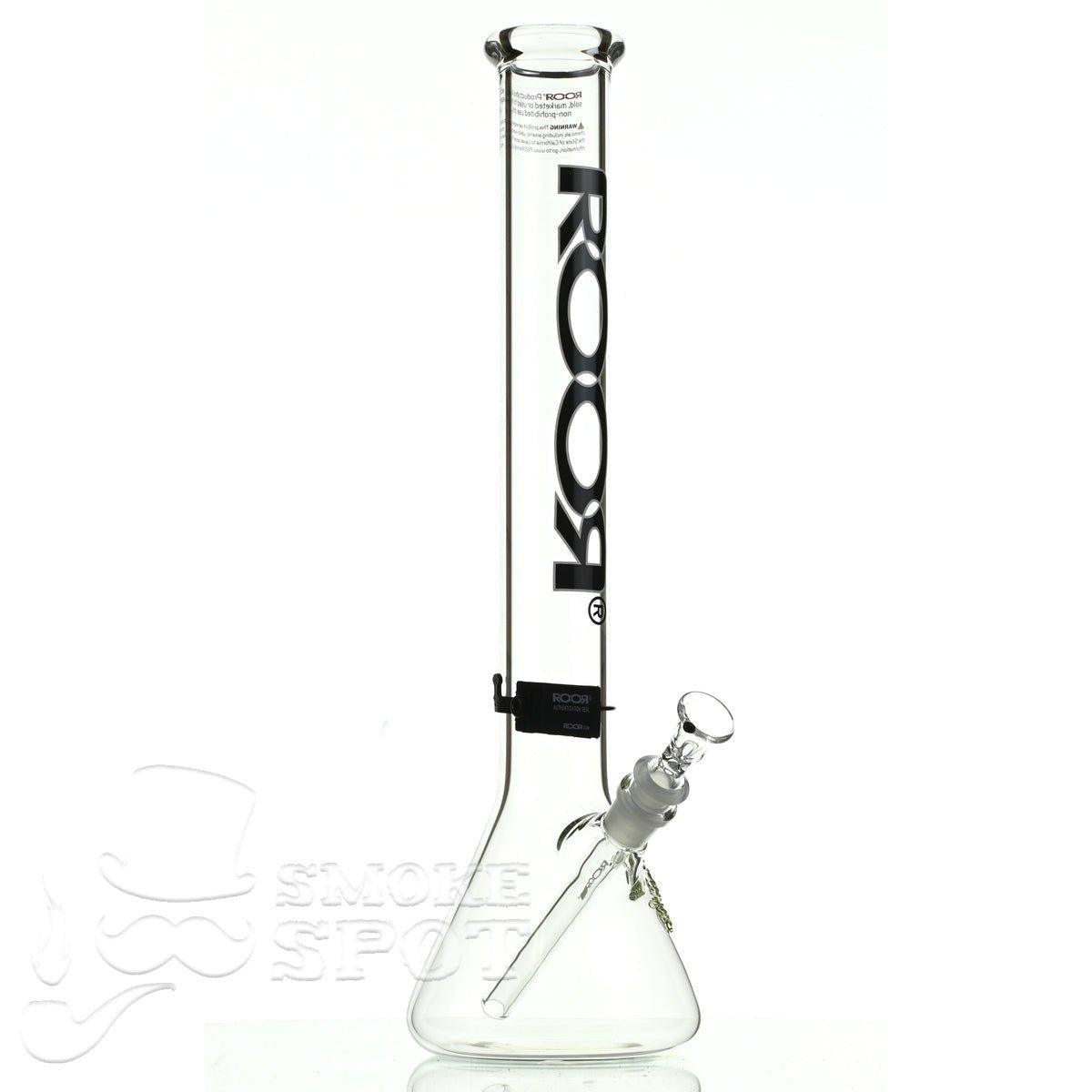 Roor beaker 18 inch P-D black-white #2 - Smoke Spot Smoke Shop