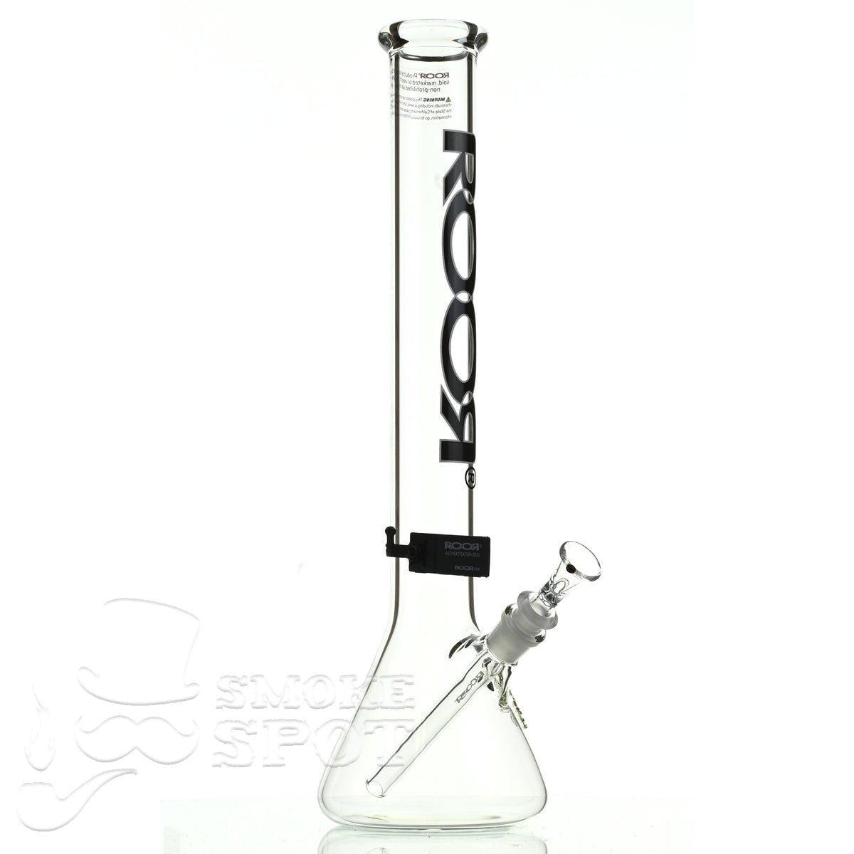 Roor beaker 18 inch P-D black-white #2 - Smoke Spot Smoke Shop