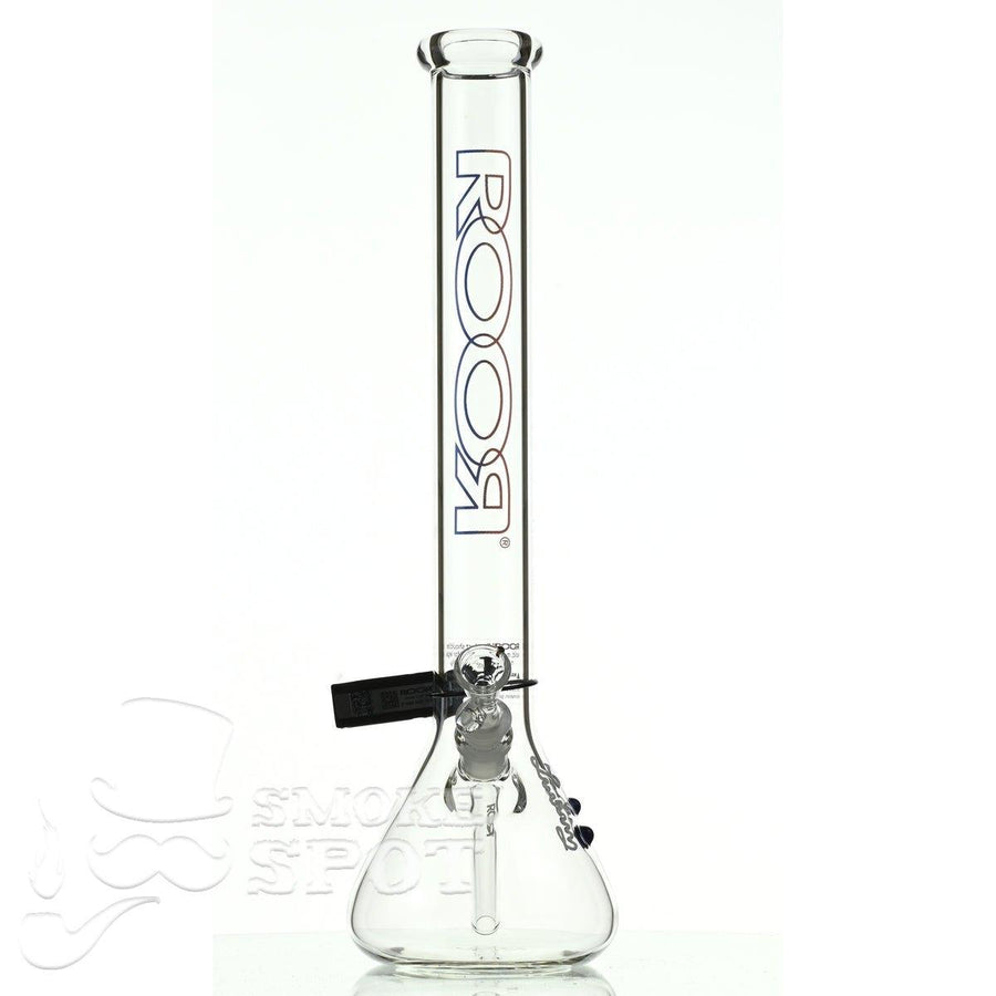 Roor Beaker 18 Inch P-D Blue Red Outline Glass Bong