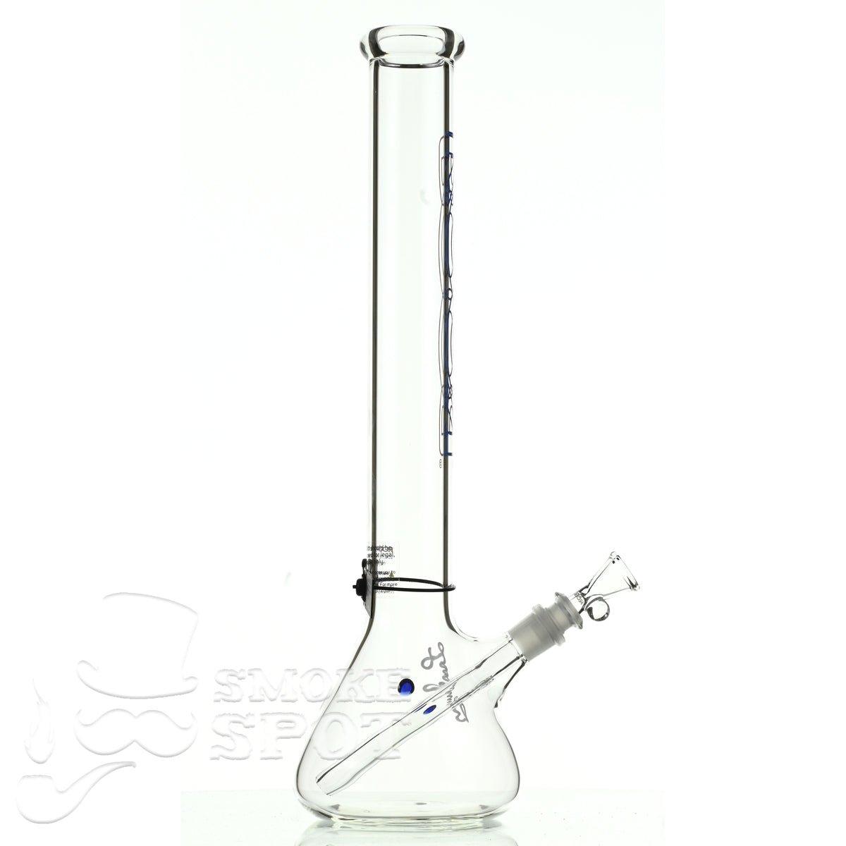 Roor beaker 18 inch P-D blue red outline - Smoke Spot Smoke Shop