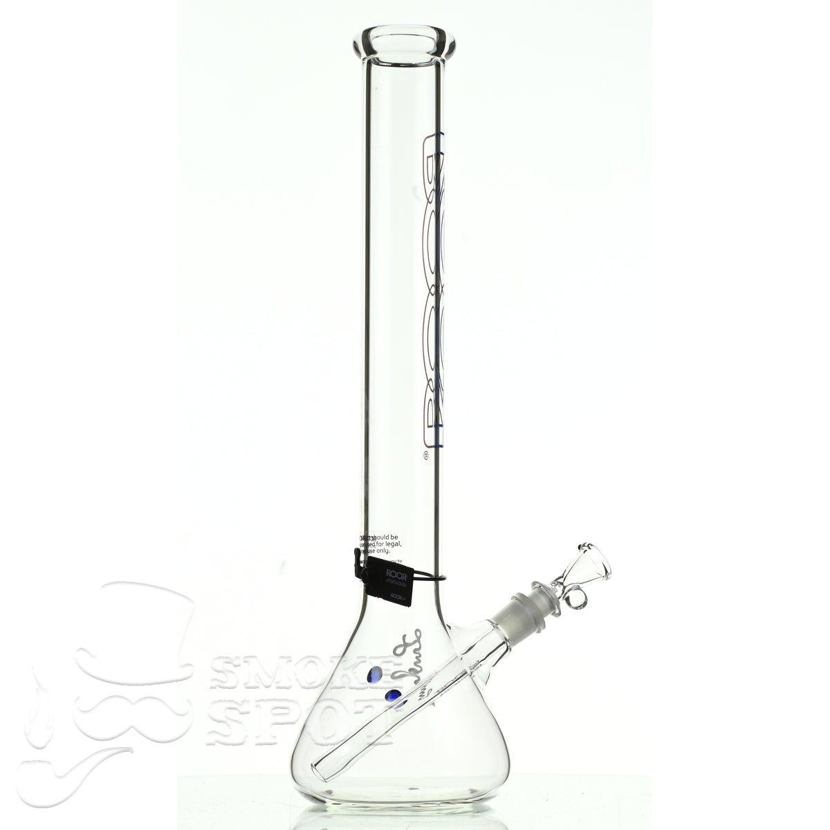 Roor beaker 18 inch P-D blue red outline - Smoke Spot Smoke Shop