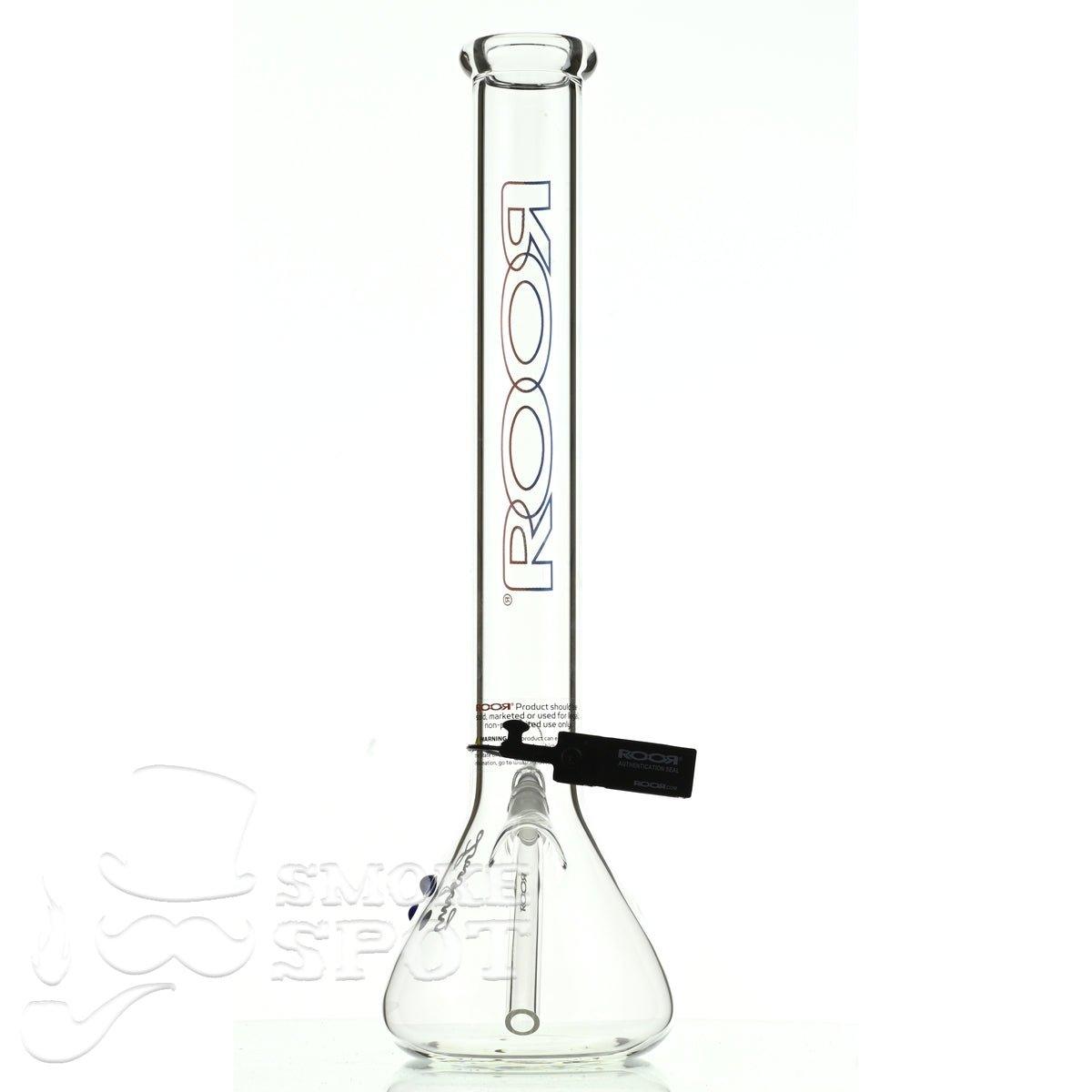 Roor beaker 18 inch P-D blue red outline - Smoke Spot Smoke Shop