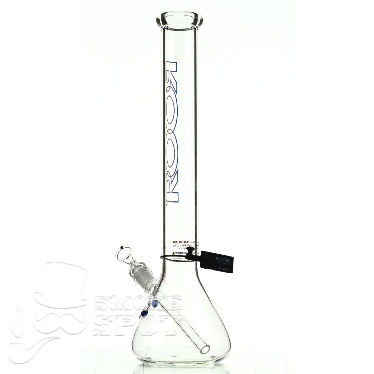 Roor beaker 18 inch P-D blue red outline - Smoke Spot Smoke Shop