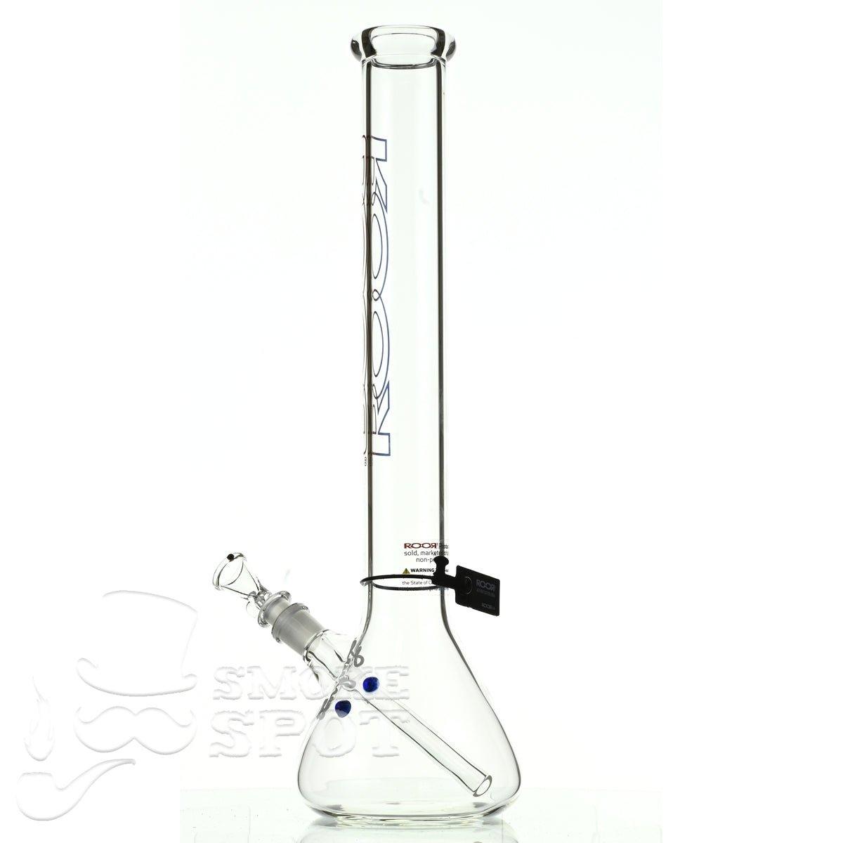 Roor beaker 18 inch P-D blue red outline - Smoke Spot Smoke Shop