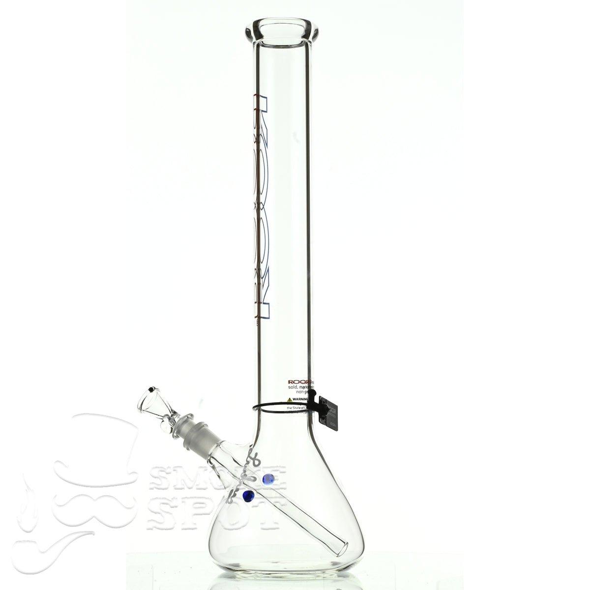 Roor beaker 18 inch P-D blue red outline - Smoke Spot Smoke Shop