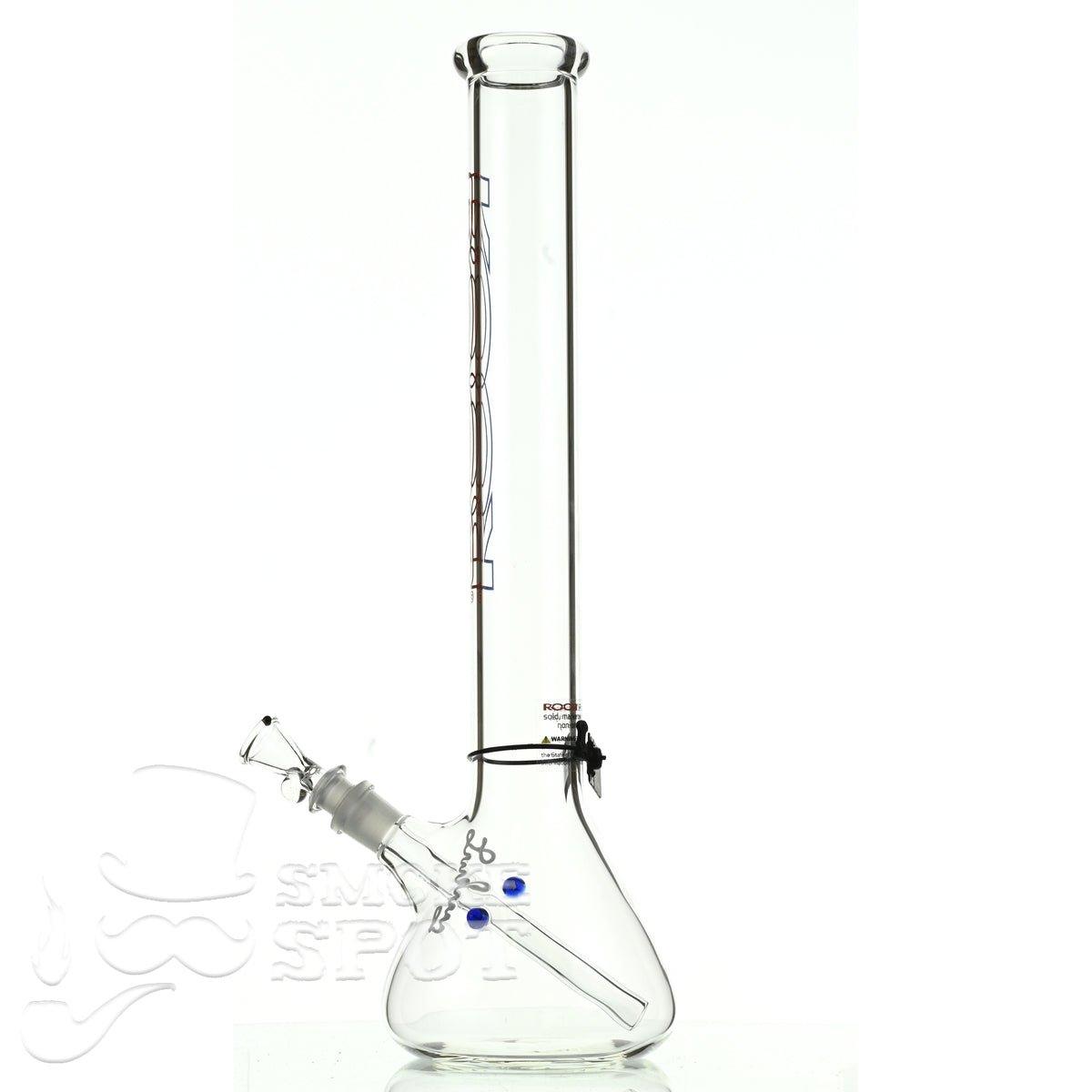 Roor beaker 18 inch P-D blue red outline - Smoke Spot Smoke Shop