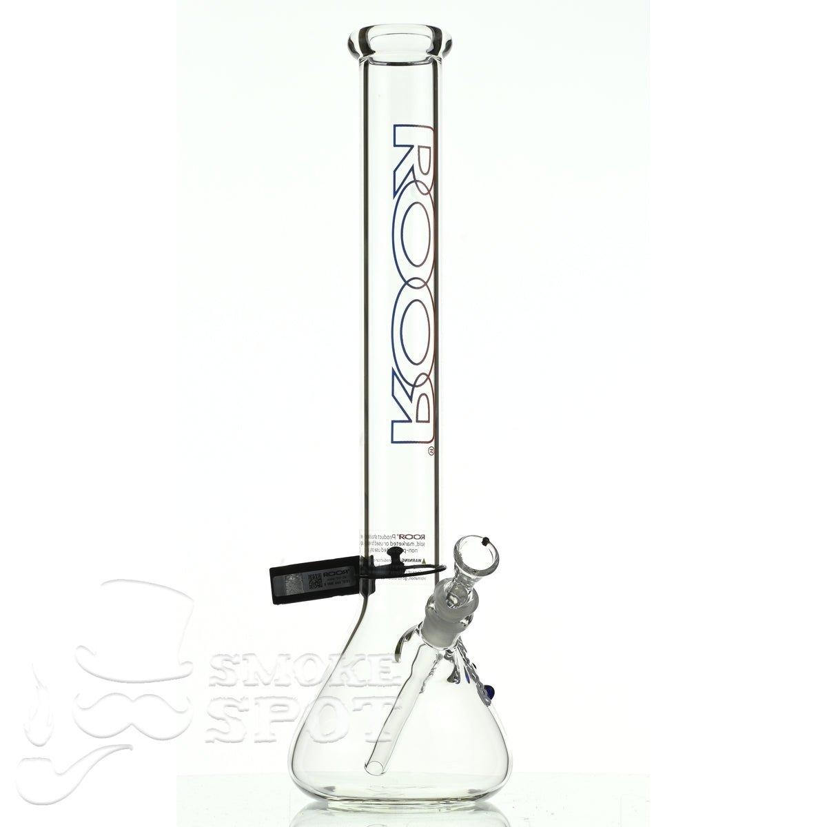 Roor beaker 18 inch P-D blue red outline - Smoke Spot Smoke Shop