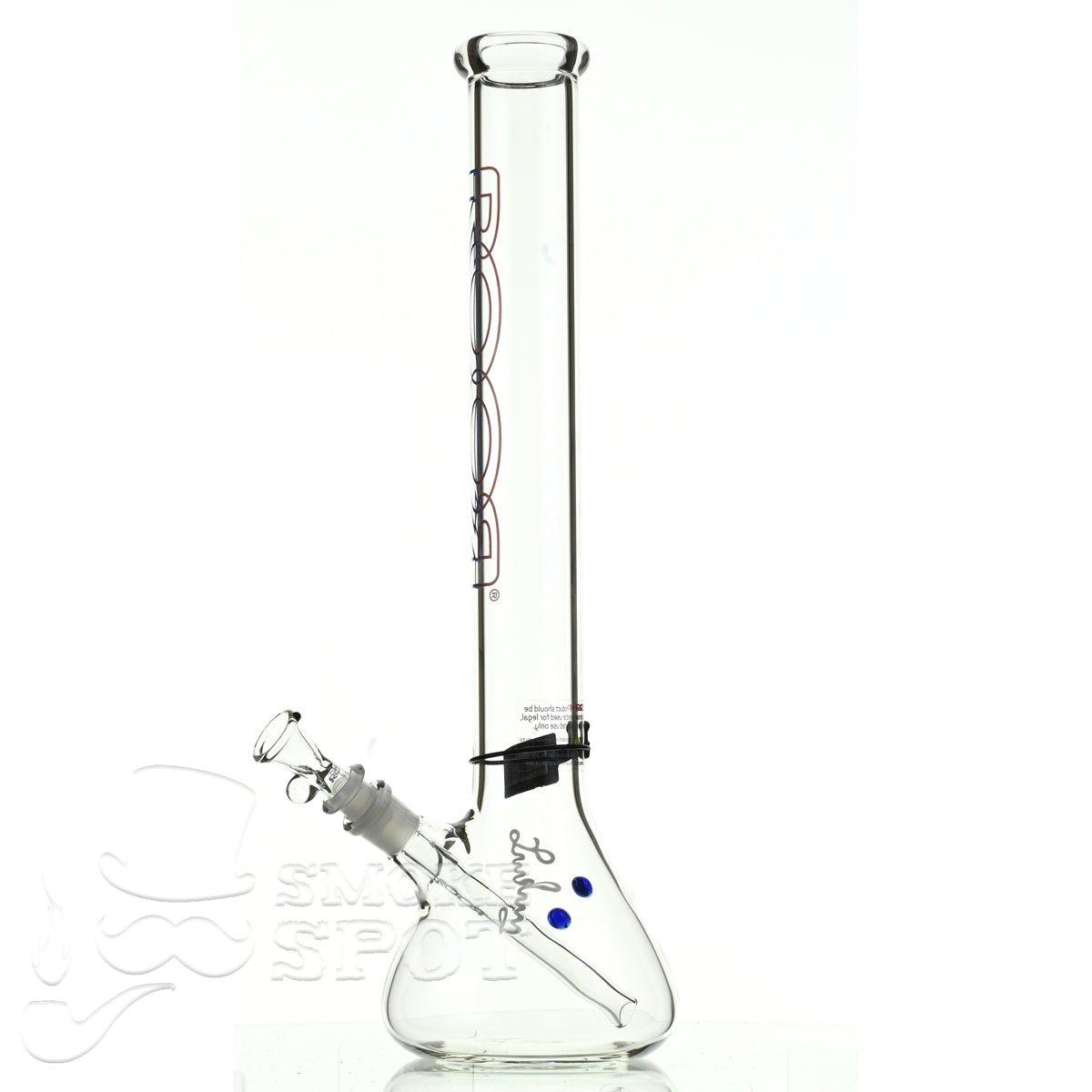 Roor beaker 18 inch P-D blue red outline - Smoke Spot Smoke Shop