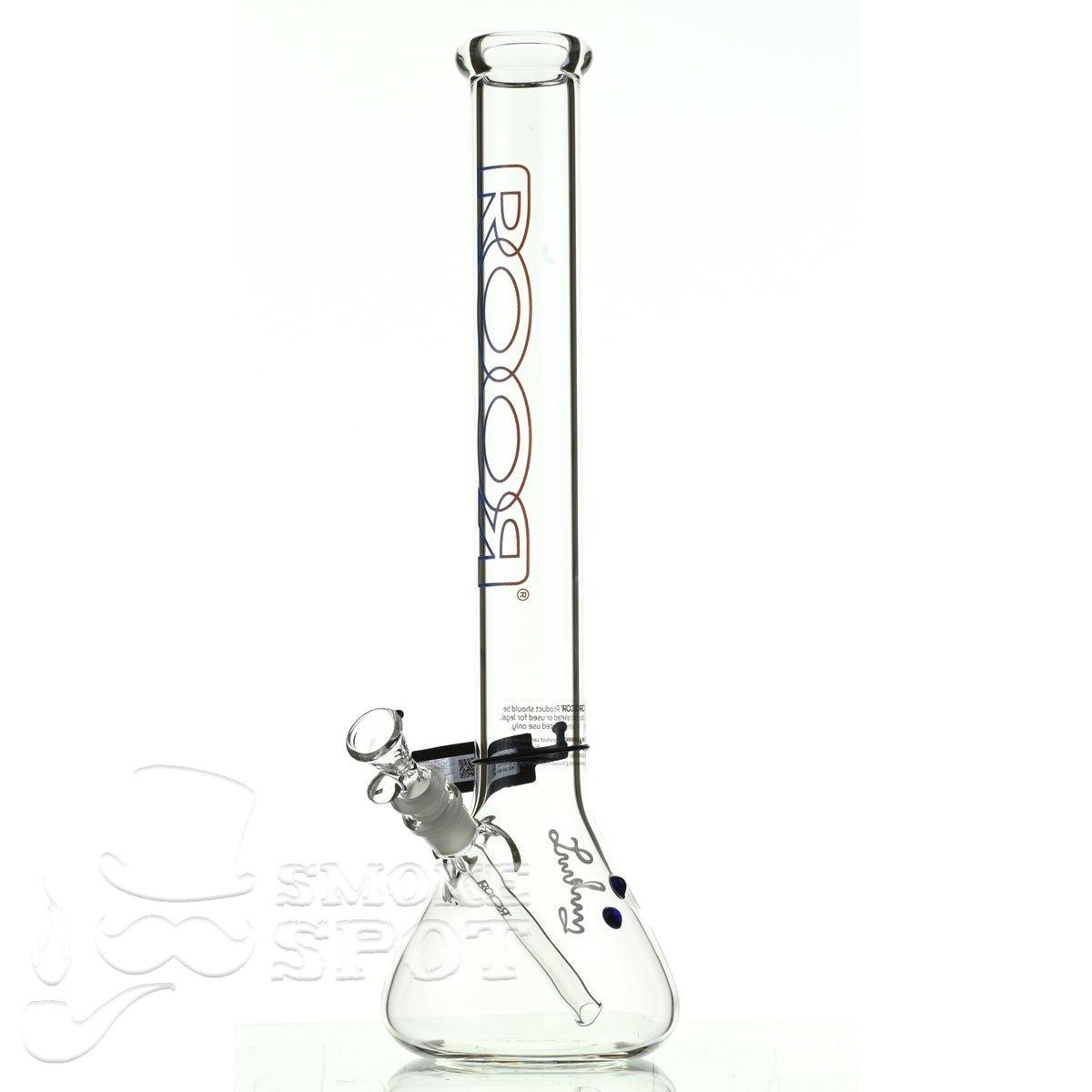 Roor beaker 18 inch P-D blue red outline - Smoke Spot Smoke Shop