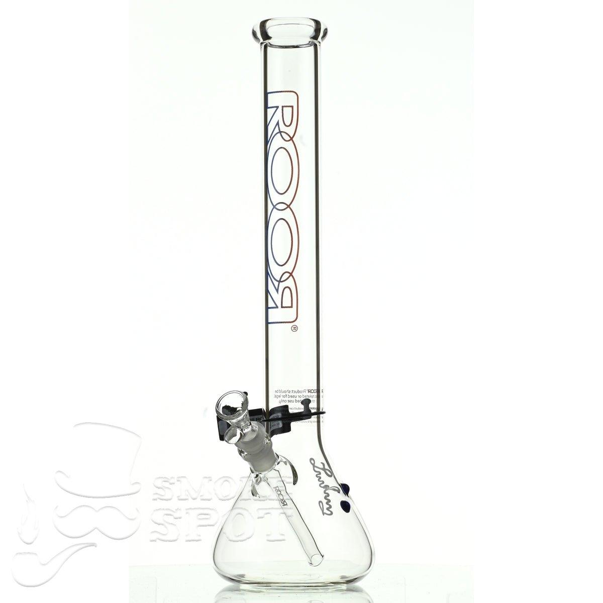 Roor beaker 18 inch P-D blue red outline - Smoke Spot Smoke Shop