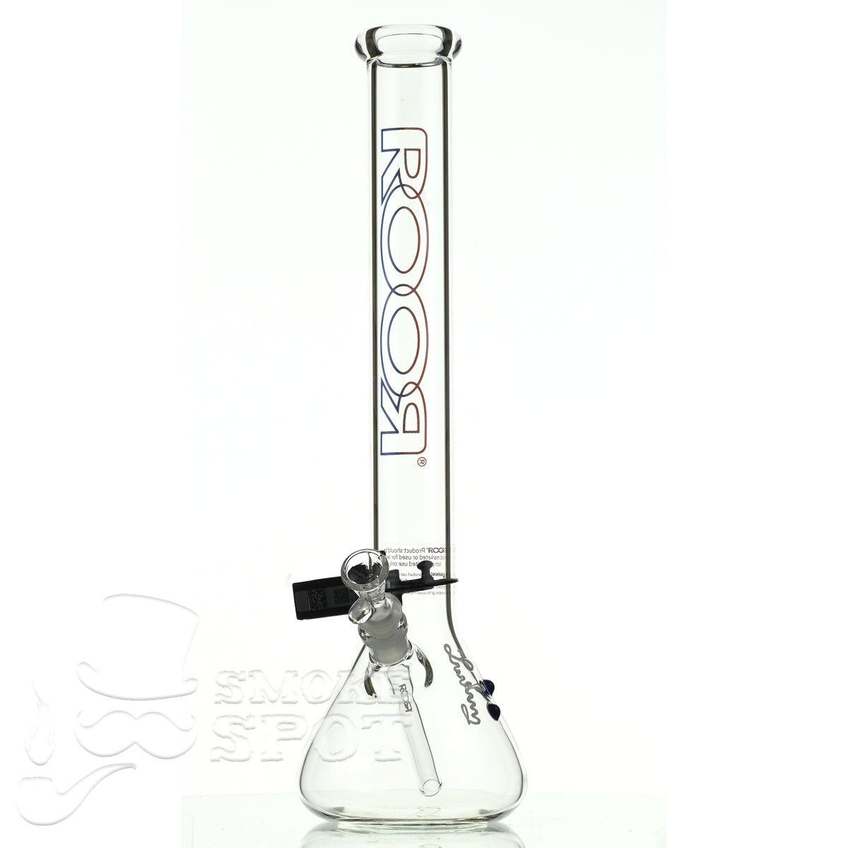 Roor beaker 18 inch P-D blue red outline - Smoke Spot Smoke Shop